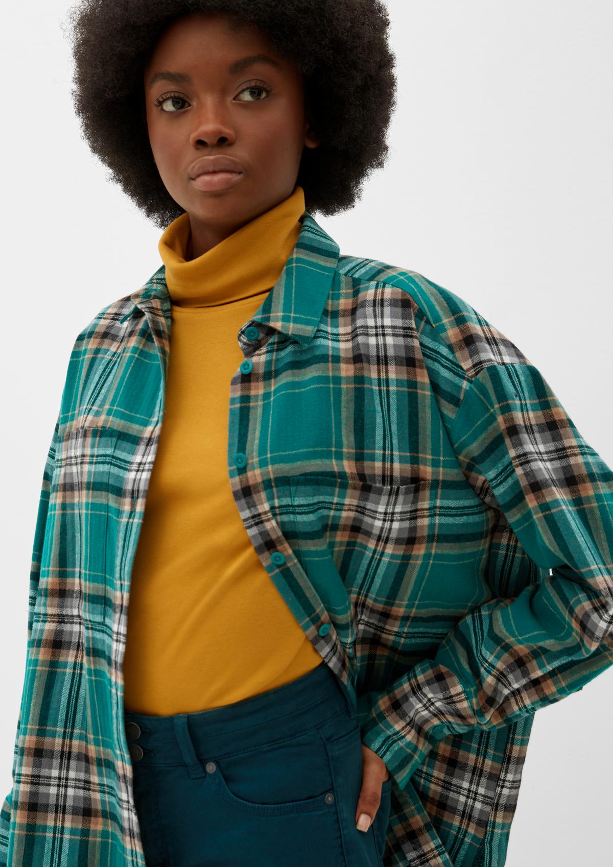s.Oliver Shirt blouse with a check pattern