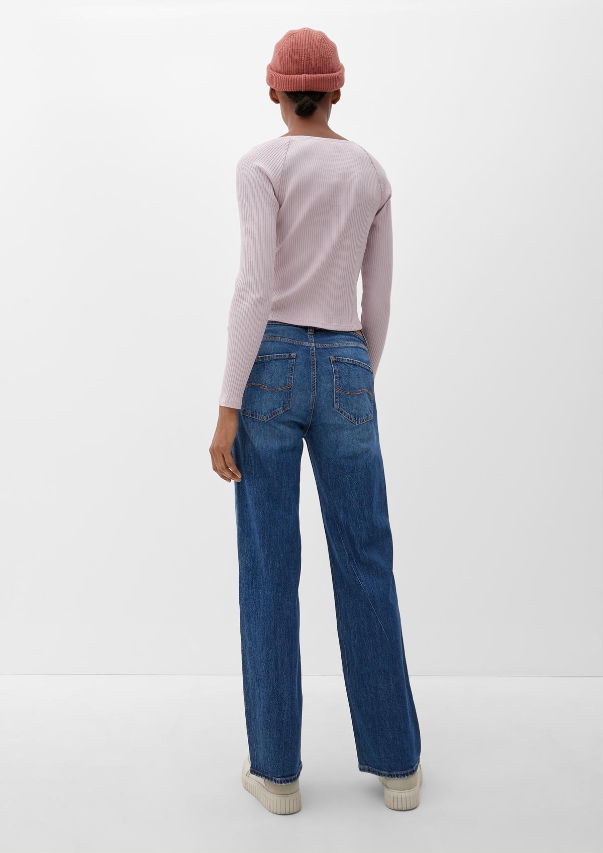 s.Oliver Slim: jeans met bloemenprint