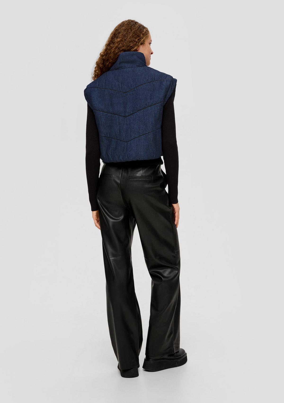 s.Oliver Denim waistcoat with quilting