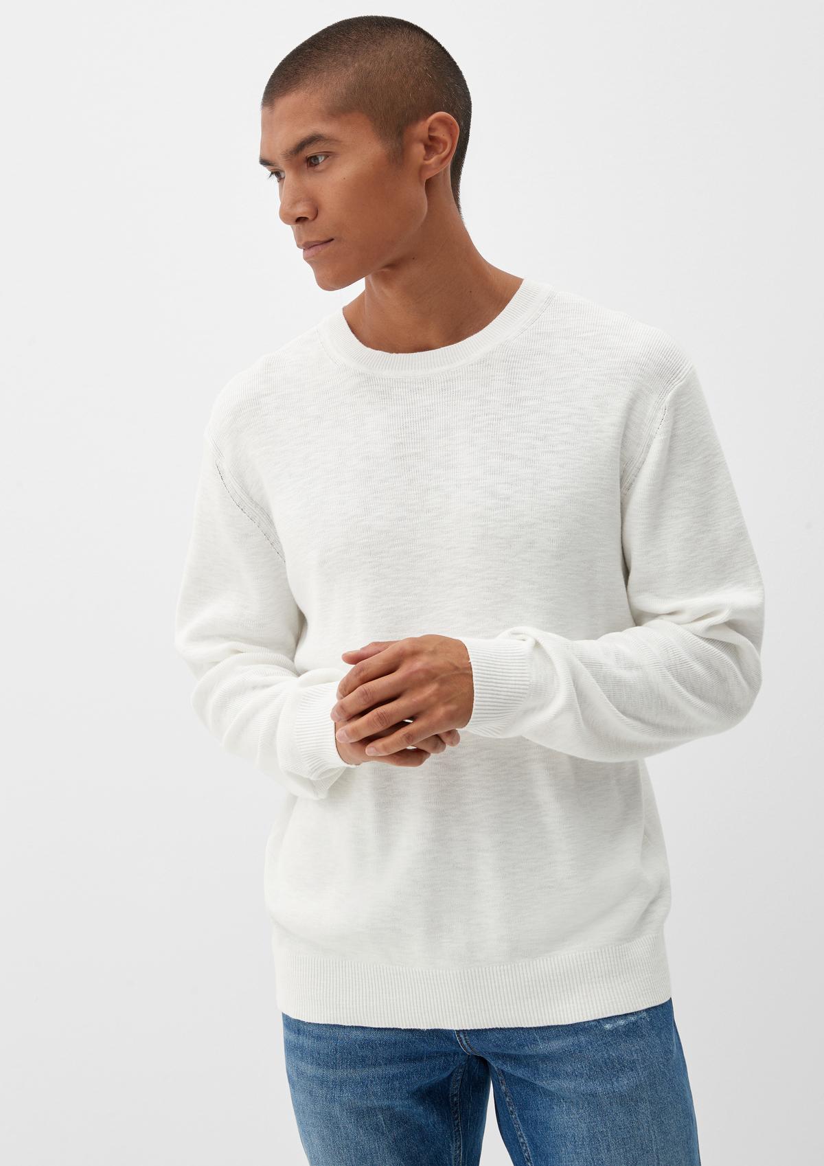 Jumper with ribbed details