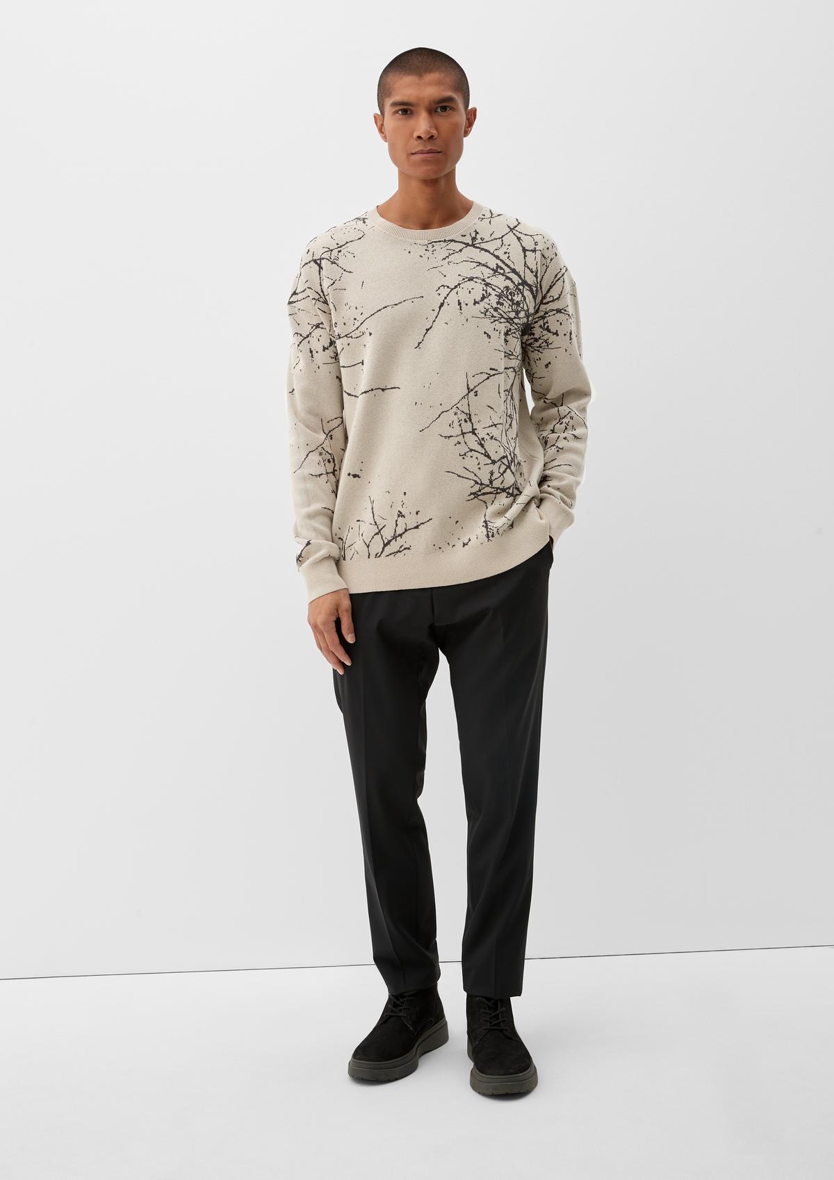 Knitted jumper with an all-over pattern