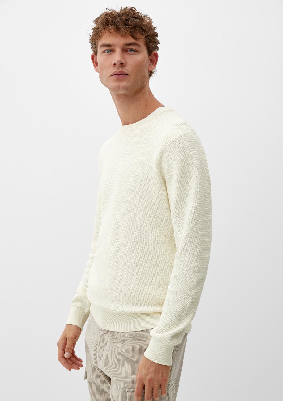 Pullover aus Baumwollstrick - ecru