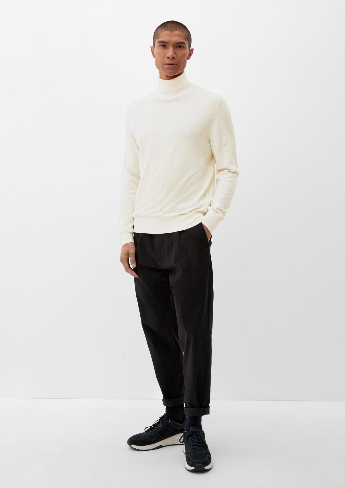 s.Oliver Polo neck jumper with merino wool