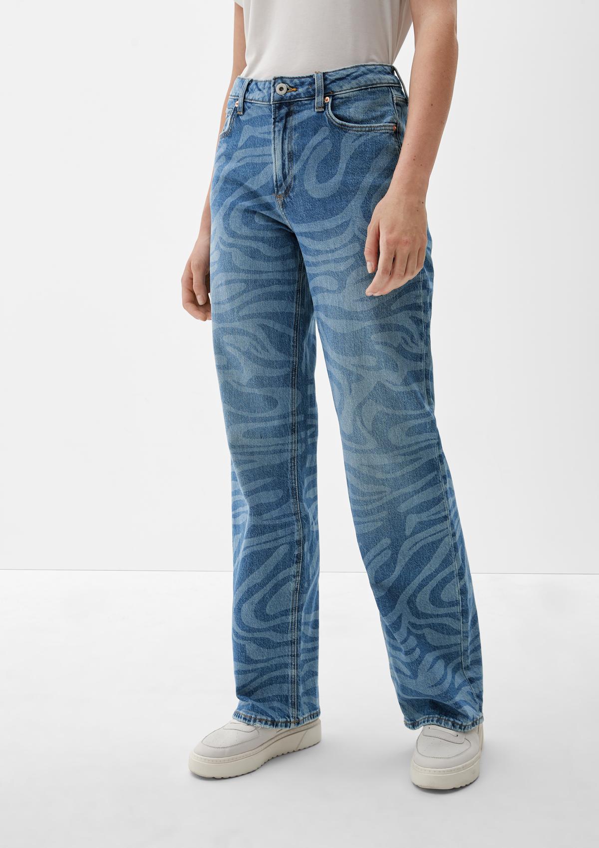 s.Oliver Wijde pijpen: jeans met garment wash