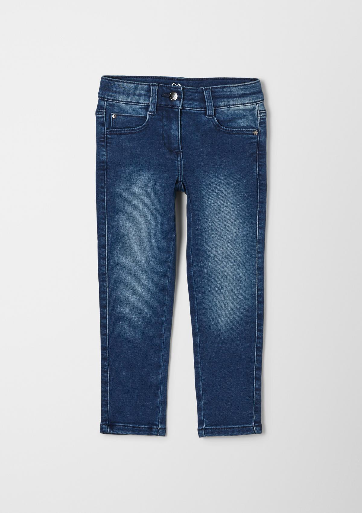 s.Oliver Regular: jeans hlače s potiskom po celotni površini