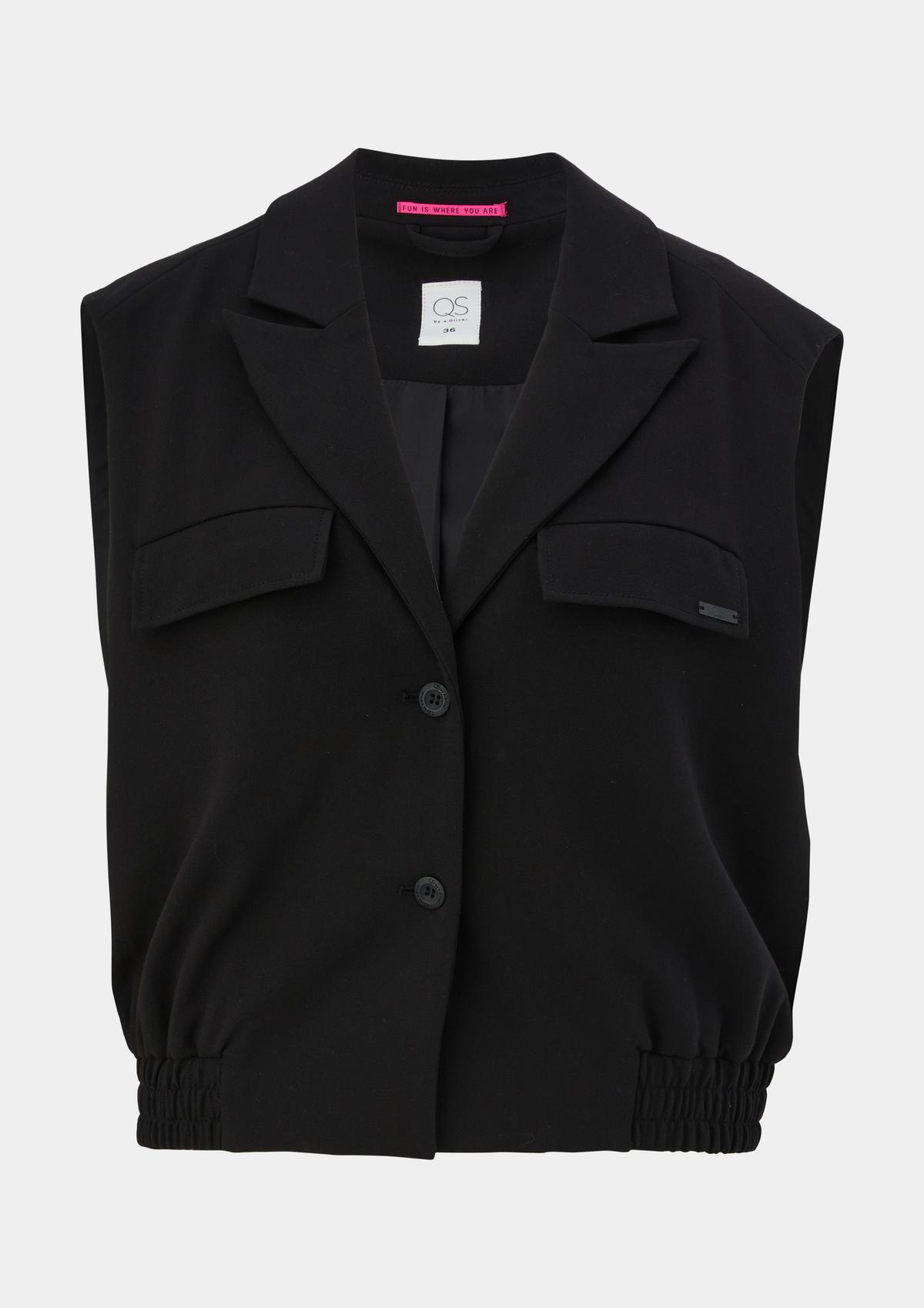 s.Oliver Cropped waistcoat in stretch viscose