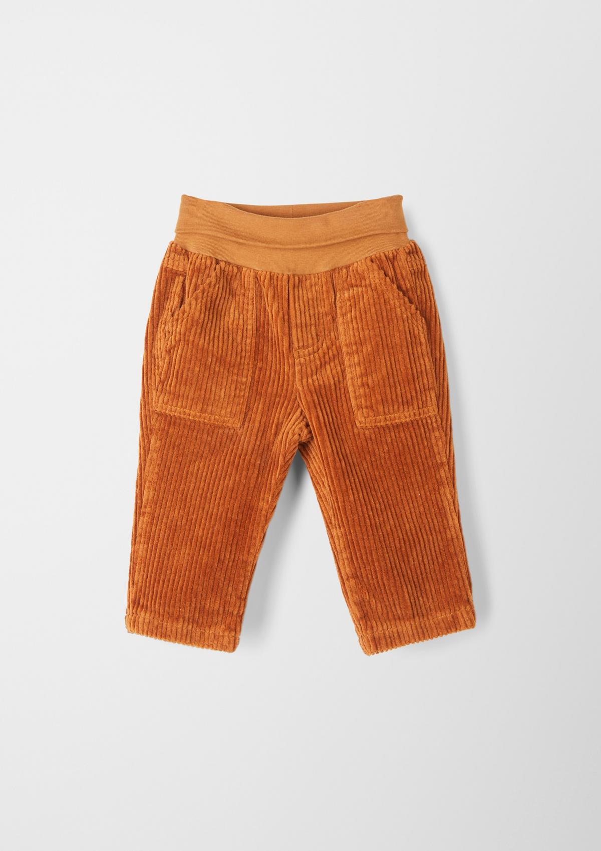 s.Oliver Corduroy trousers with a turn-down waistband 