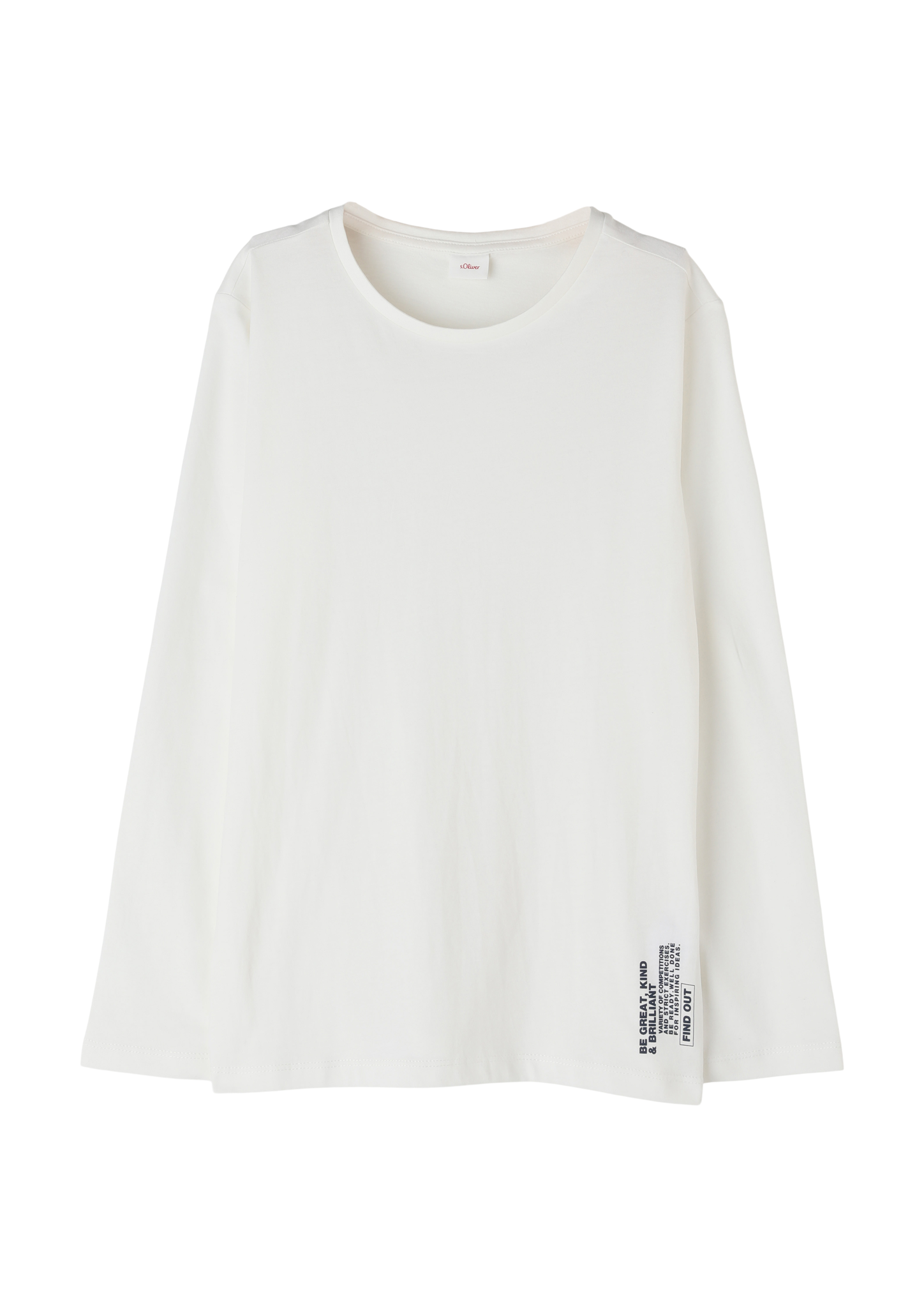 s.Oliver - Longsleeve aus Baumwolle, Jungen, creme|weiß