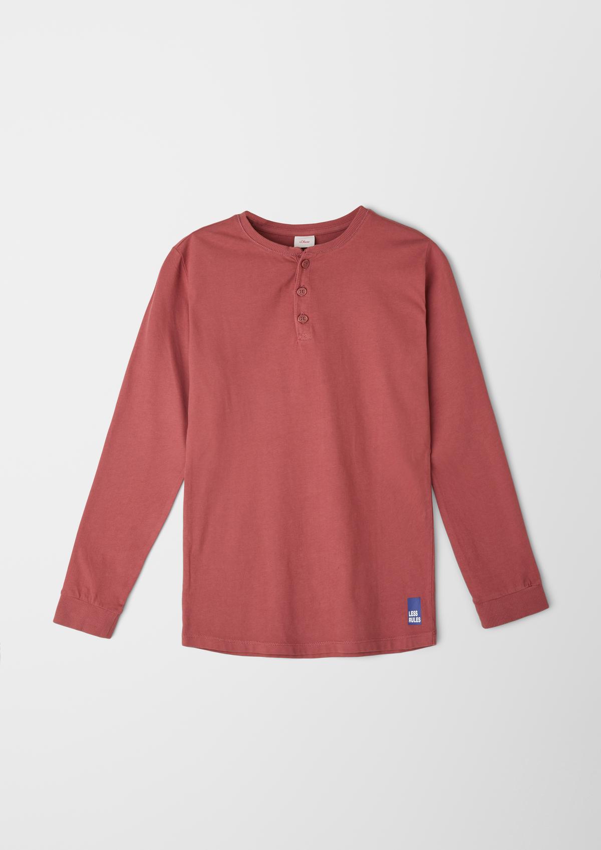 s.Oliver Long sleeve top with a Henley neckline