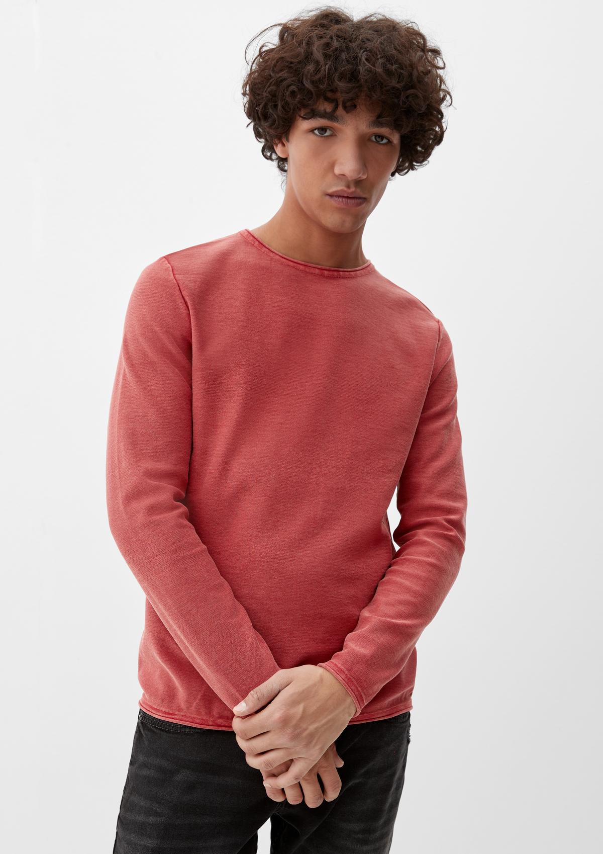s.Oliver Fine knit jumper with rolled hems