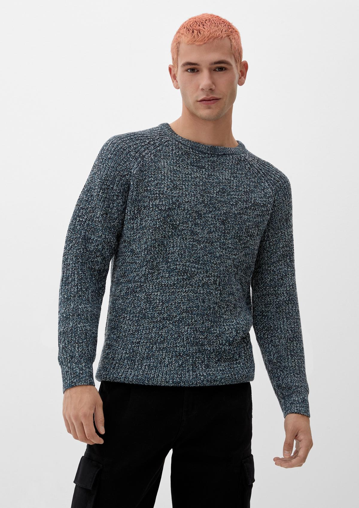 Pullover aus weichem Strick - dunkles türkis