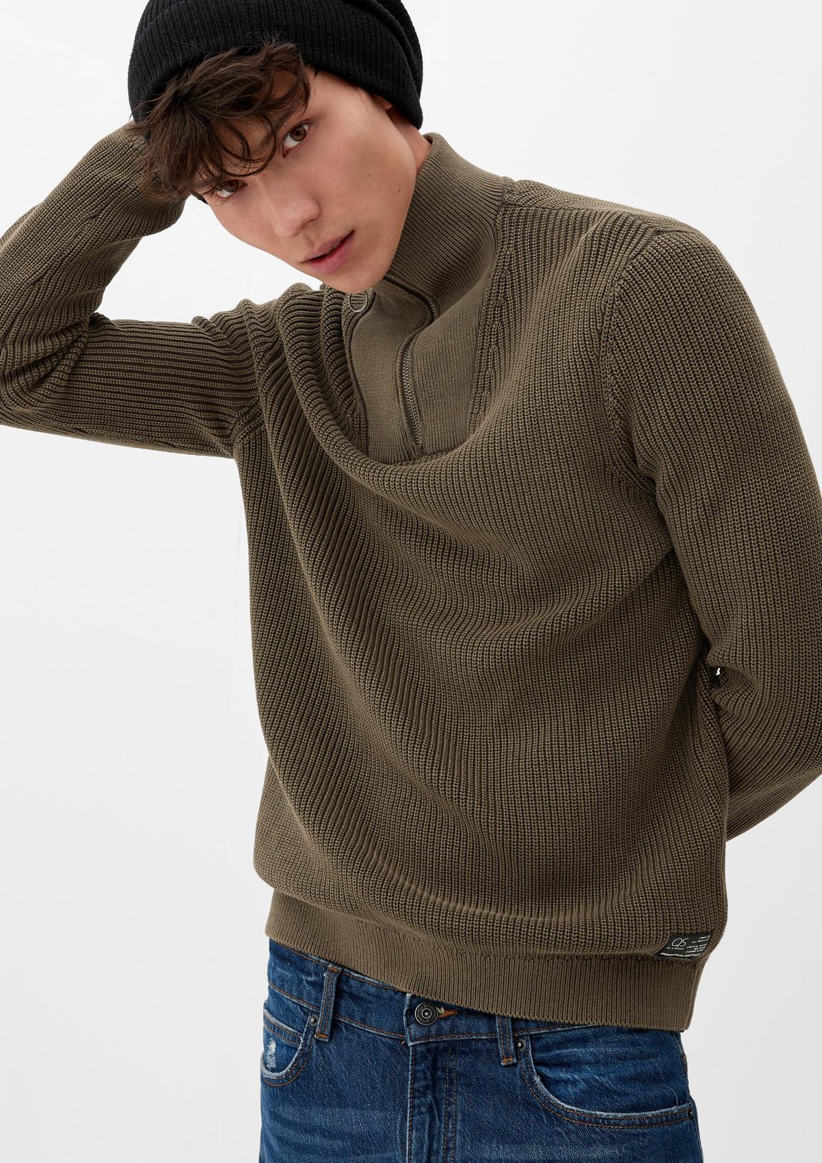 s.Oliver Jumper with a button/zip neck