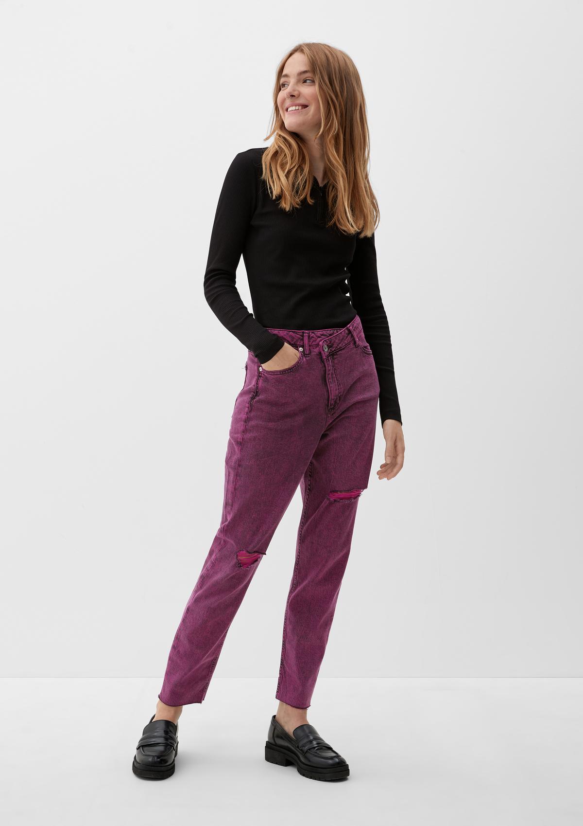 s.Oliver Regular fit: jeans with an asymmetric waistband