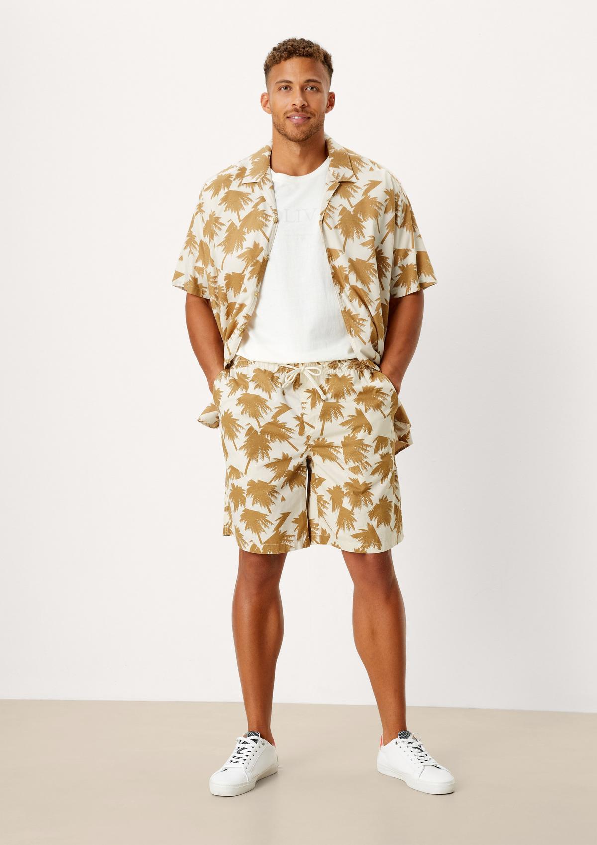 s.Oliver Relaxed fit: Bermudas with a print