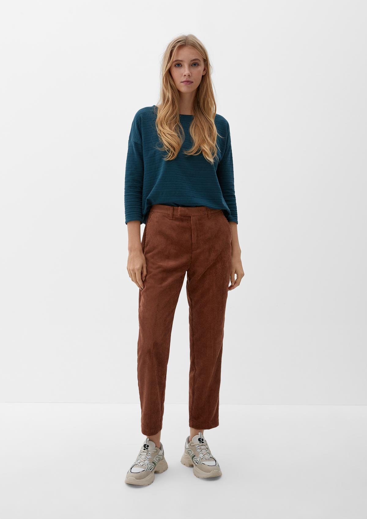 s.Oliver Regular fit: trousers made of soft corduroy