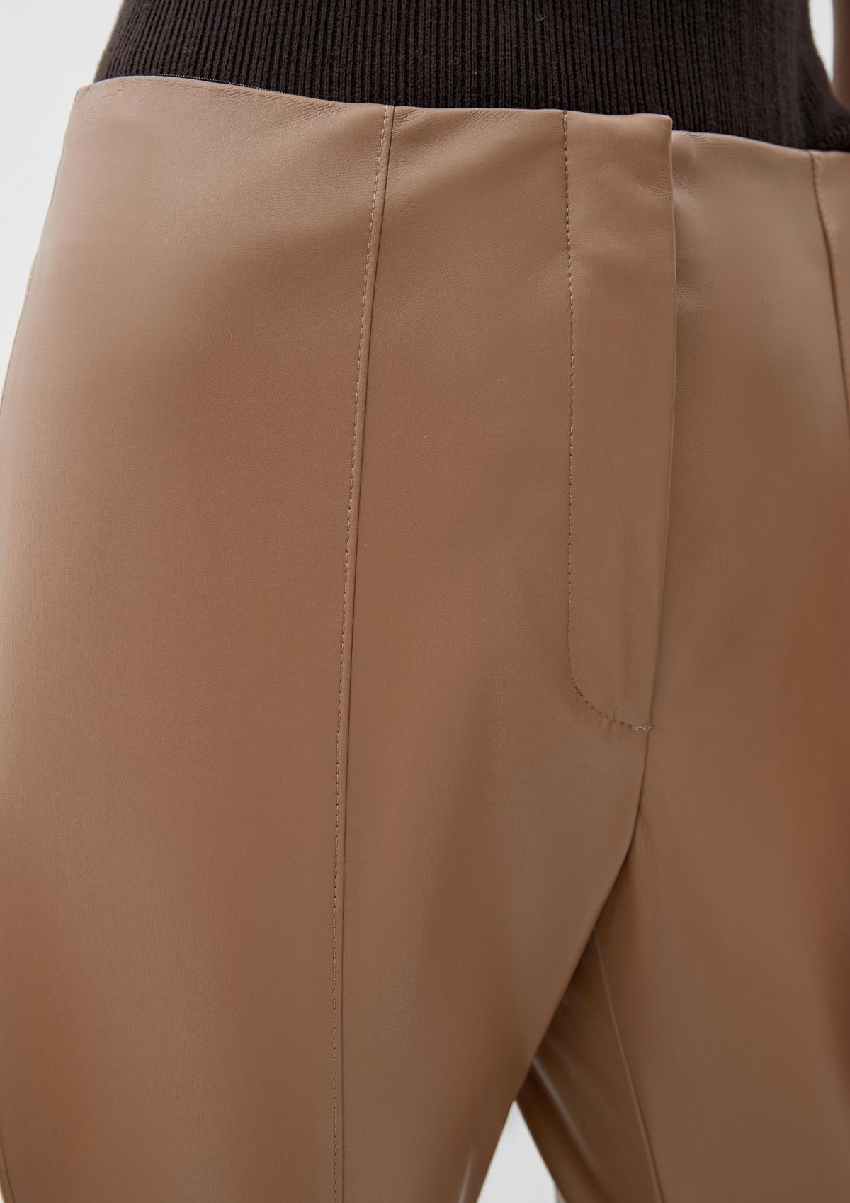s.Oliver Regular fit: faux leather trousers