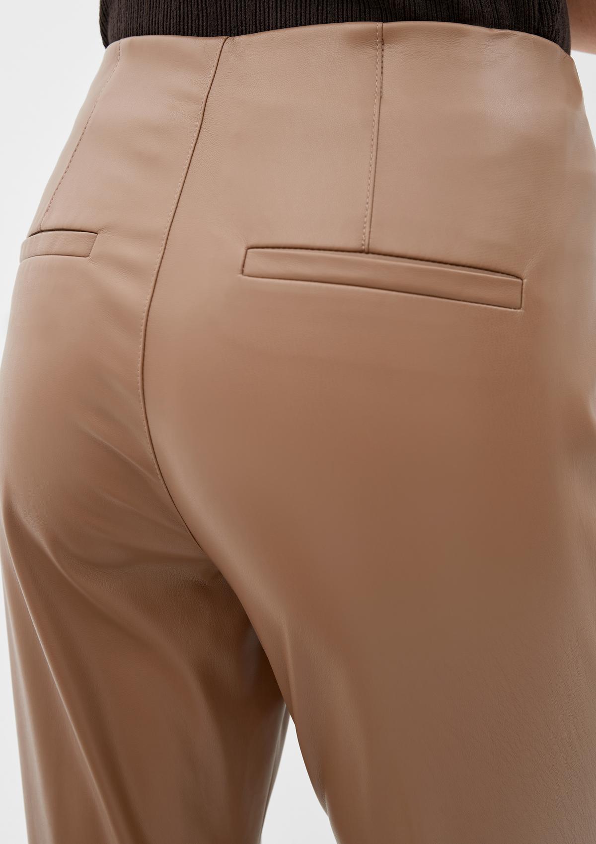 s.Oliver Regular fit: faux leather trousers
