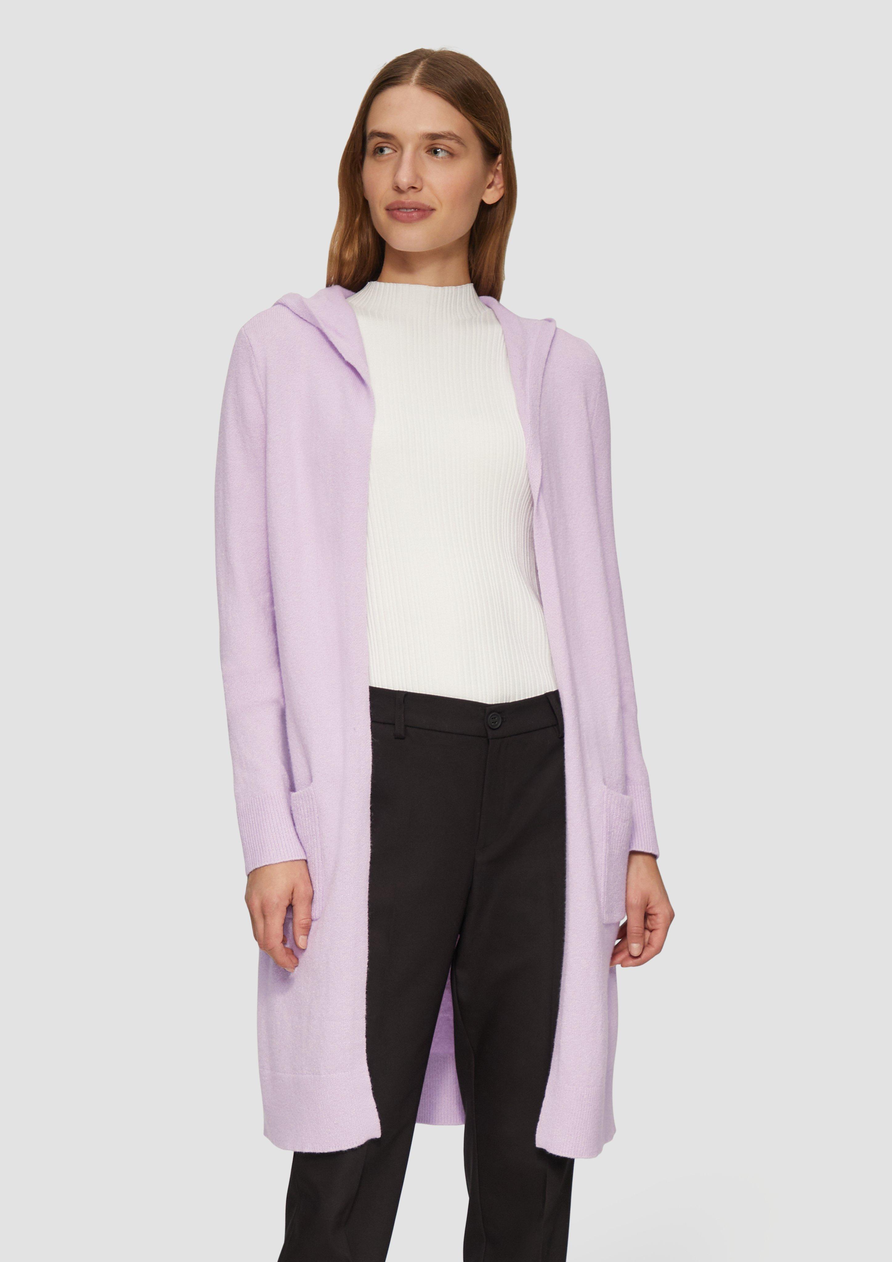 S.Oliver Long-Cardigan mit Kapuze