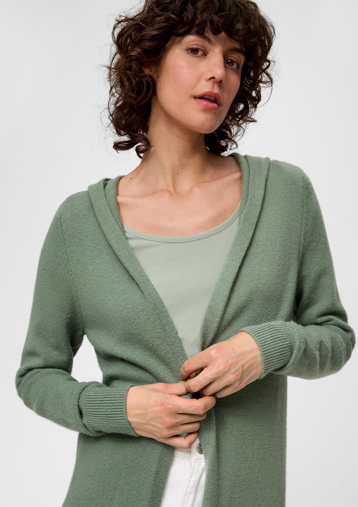 sage patch with green - pockets Cardigan