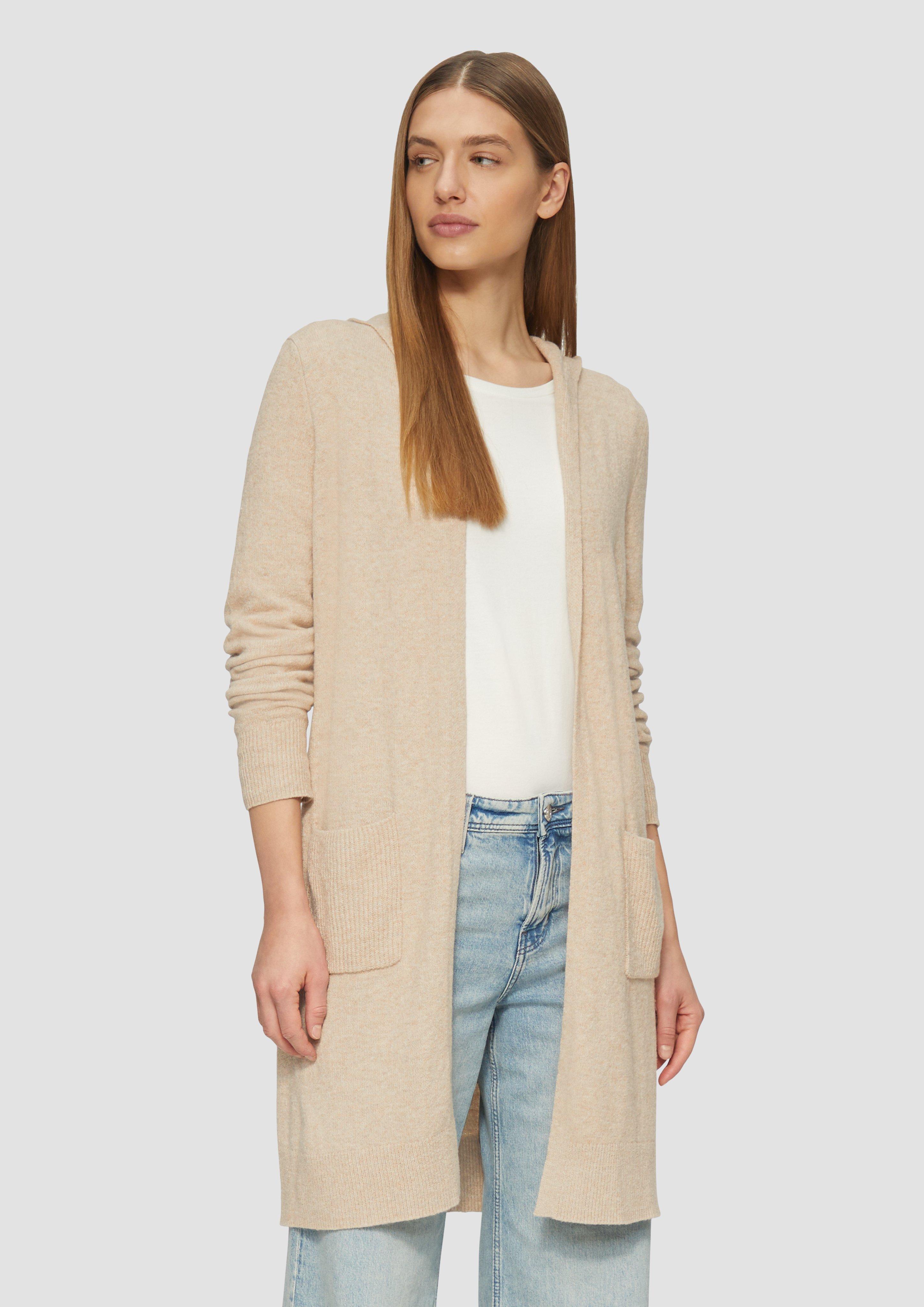 S.Oliver Long-Cardigan mit Kapuze