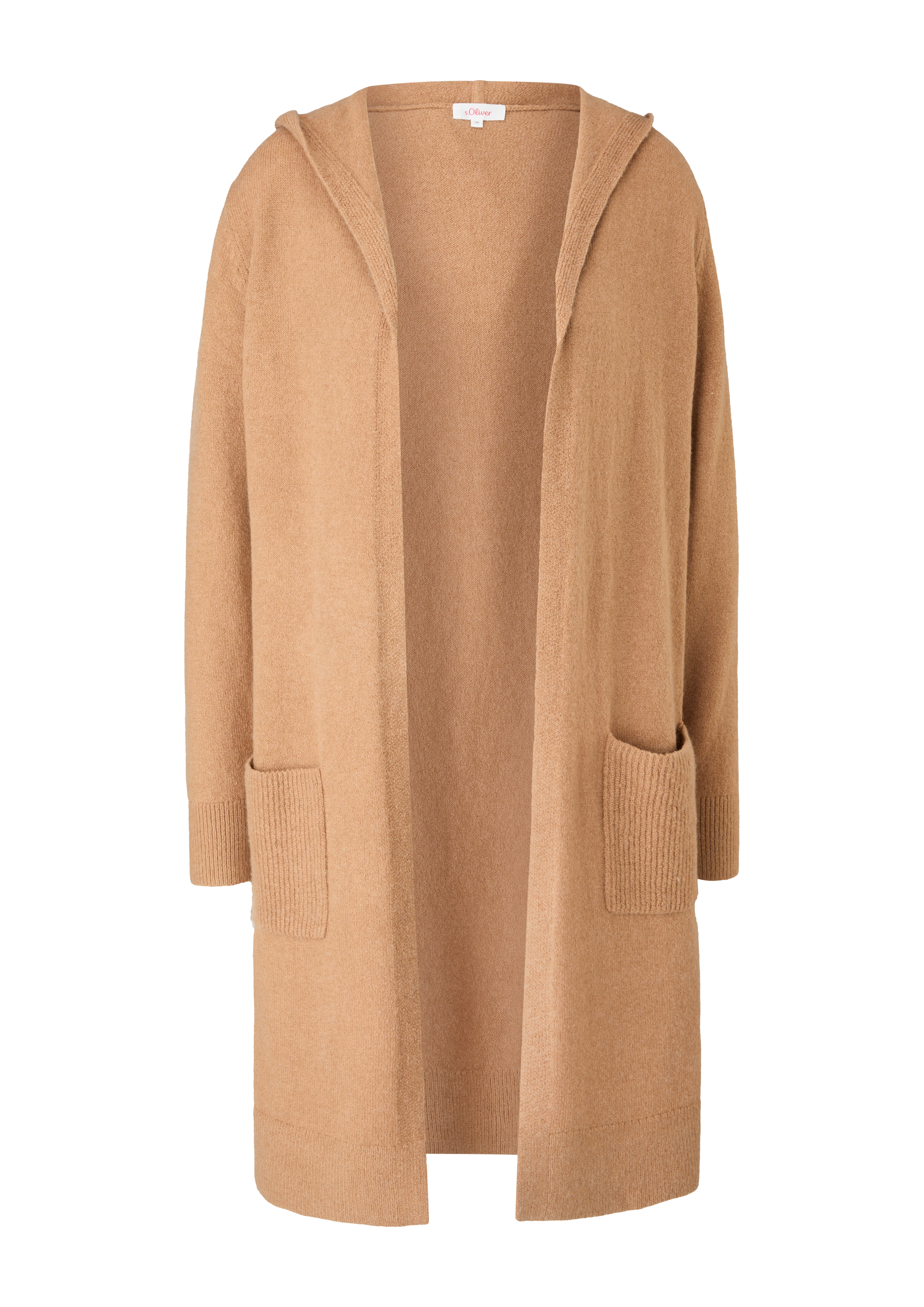 s.Oliver - Long-Cardigan mit Kapuze, Damen, braun