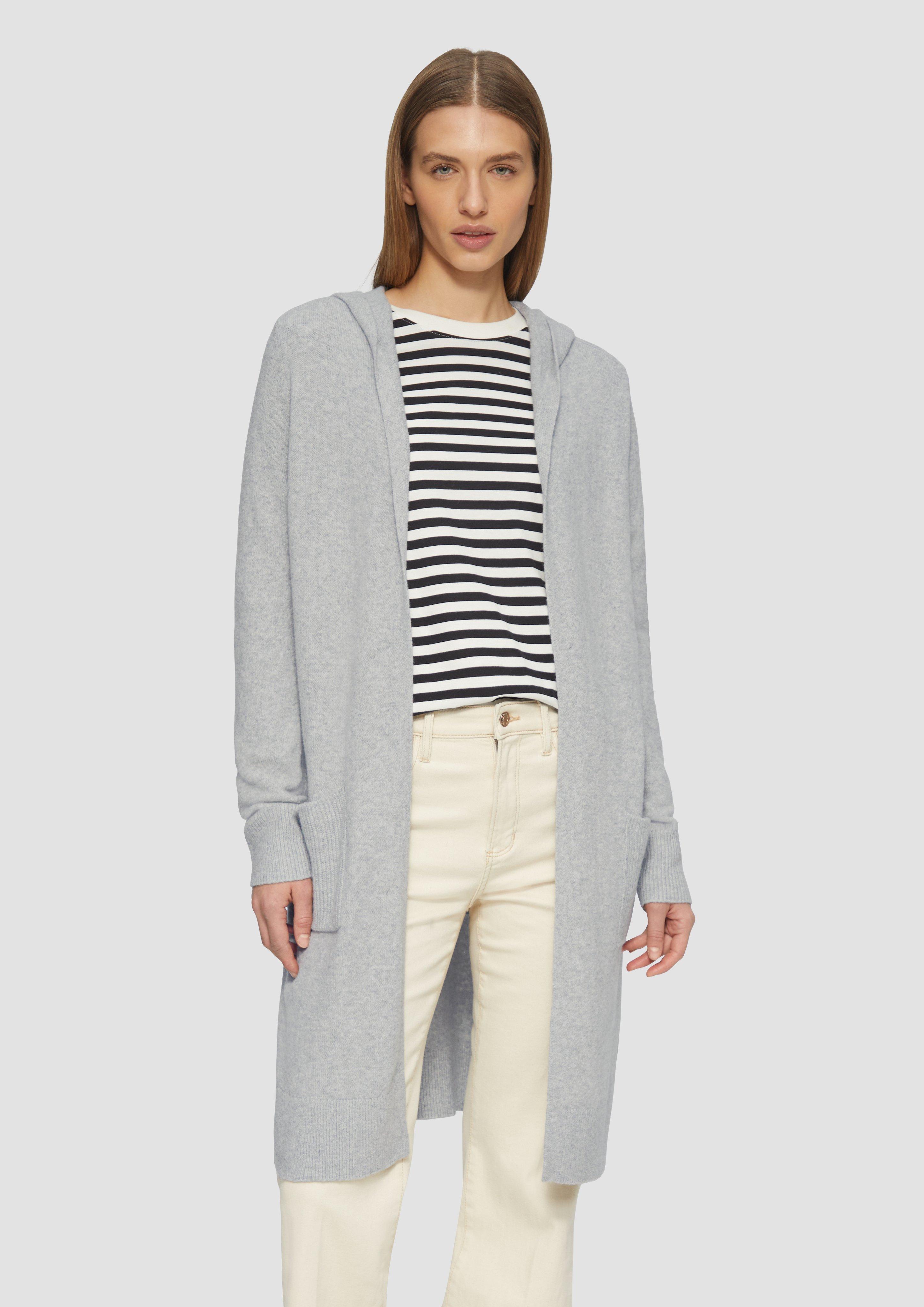 S.Oliver Long-Cardigan mit Kapuze