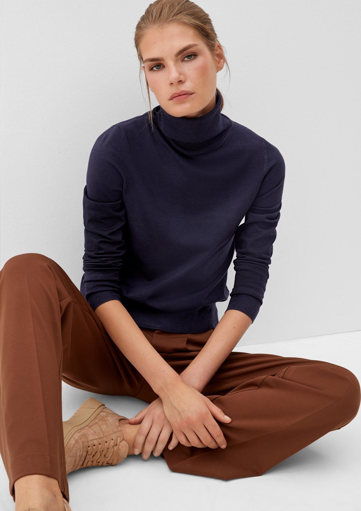 s.Oliver Fine knit jumper with a polo neck