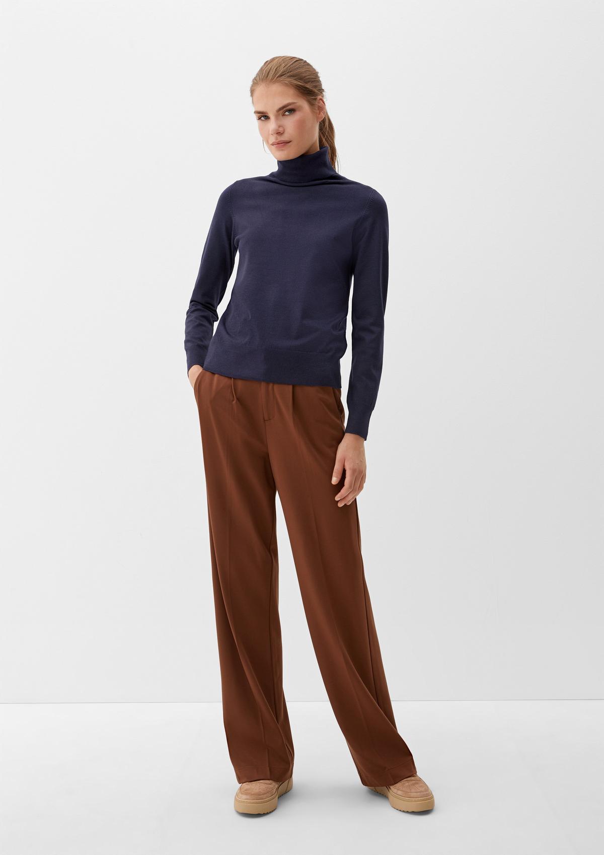 s.Oliver Fine knit jumper with a polo neck