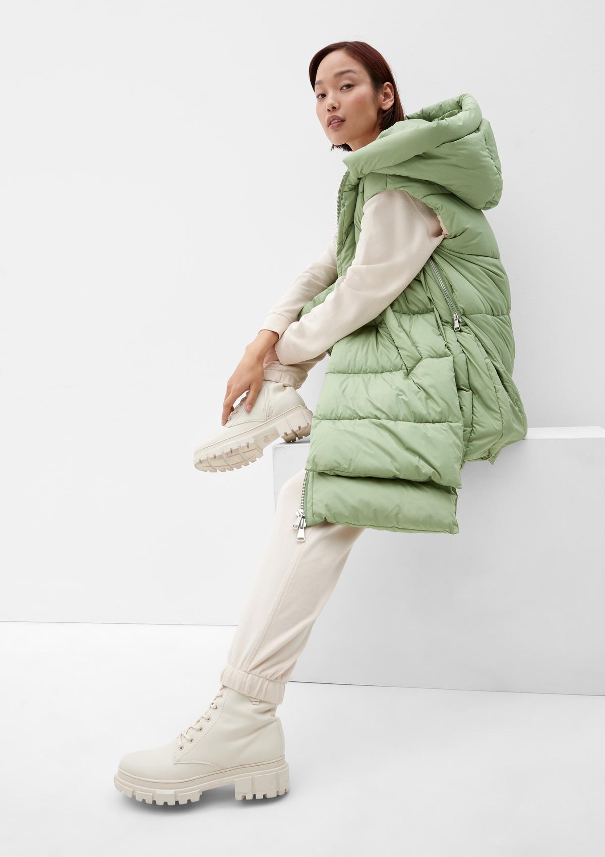 s.Oliver Quilted body warmer with a hood