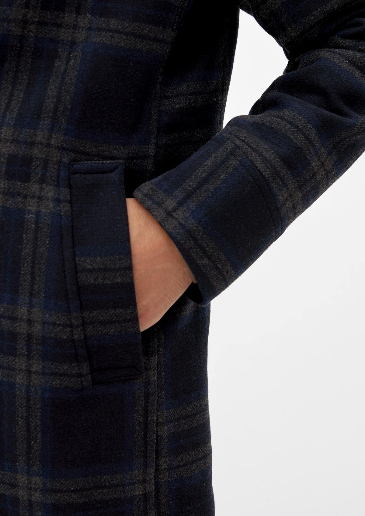 s.Oliver Check jacket with a lapel collar