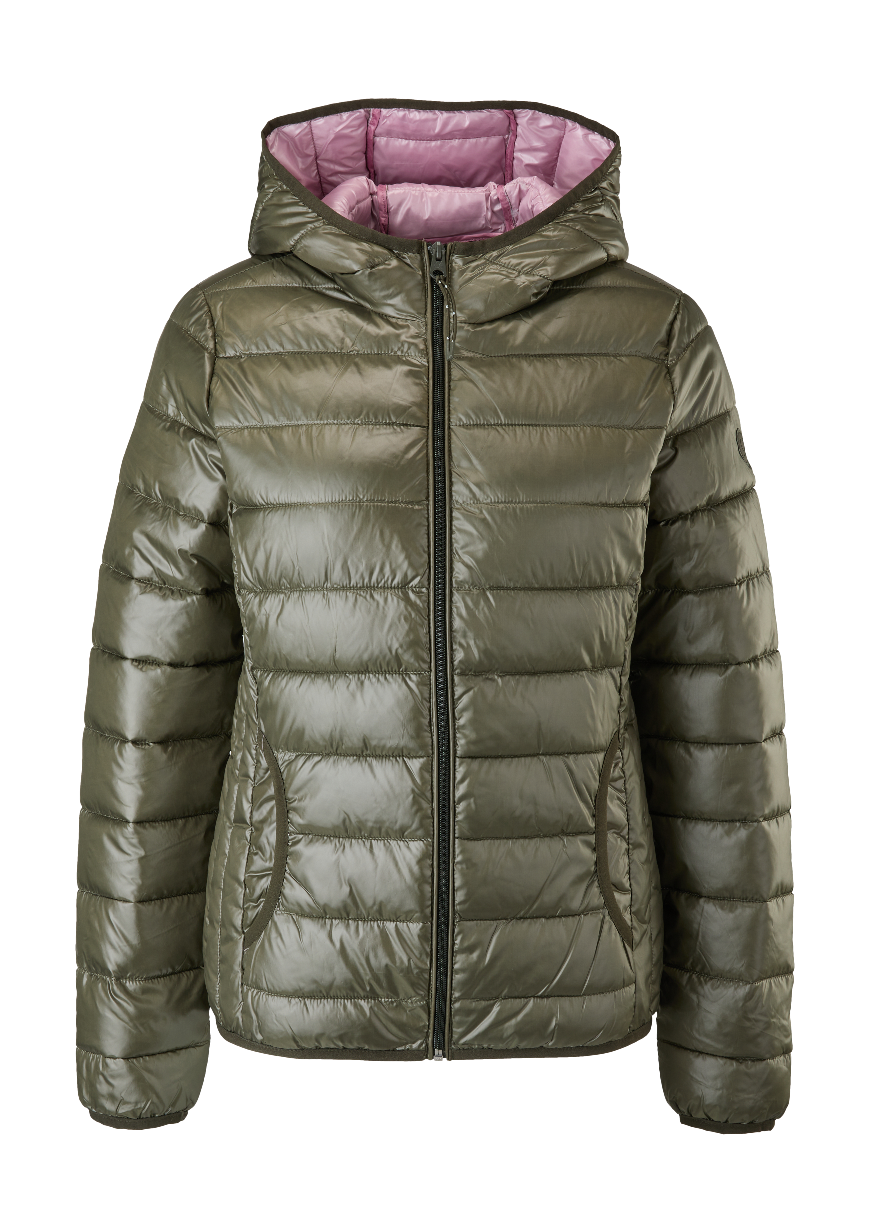 QS - Steppjacke mit Kapuze, Damen, Grün