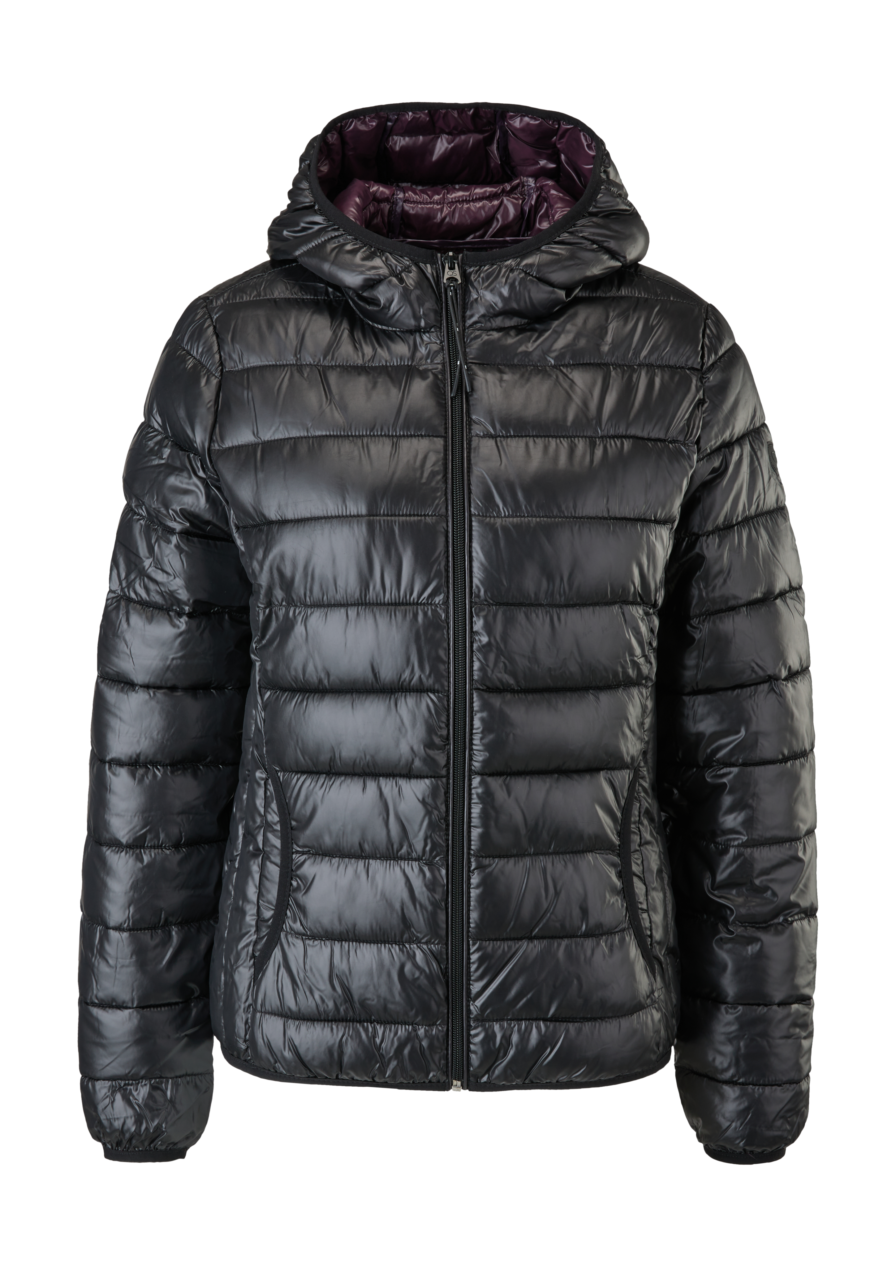 QS - Steppjacke mit Kapuze, Damen, schwarz