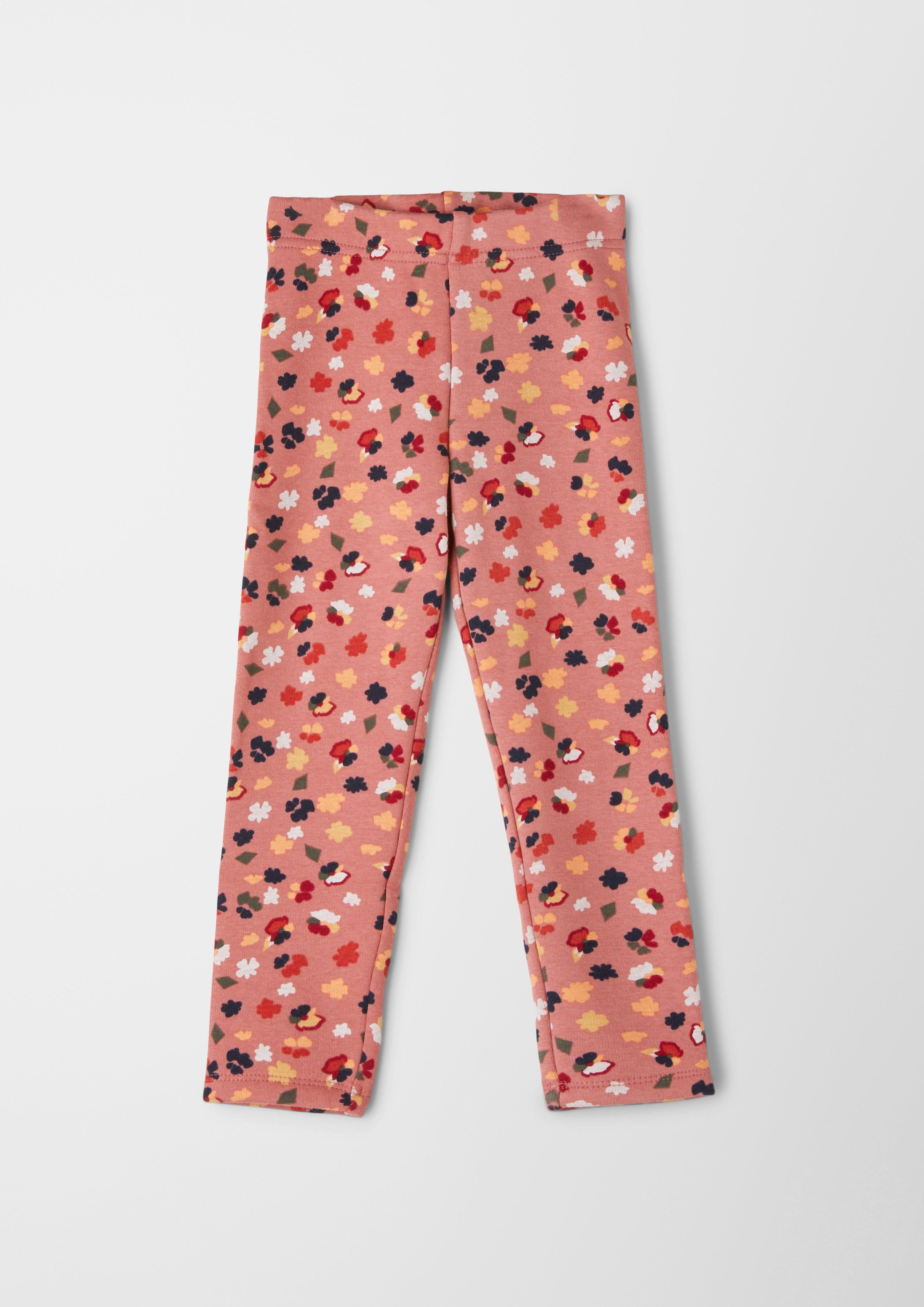 Thermofleece printed leggings - cranberry