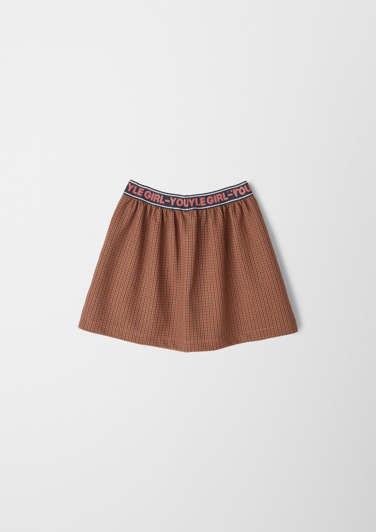 s.Oliver Check skirt with an elasticated waistband