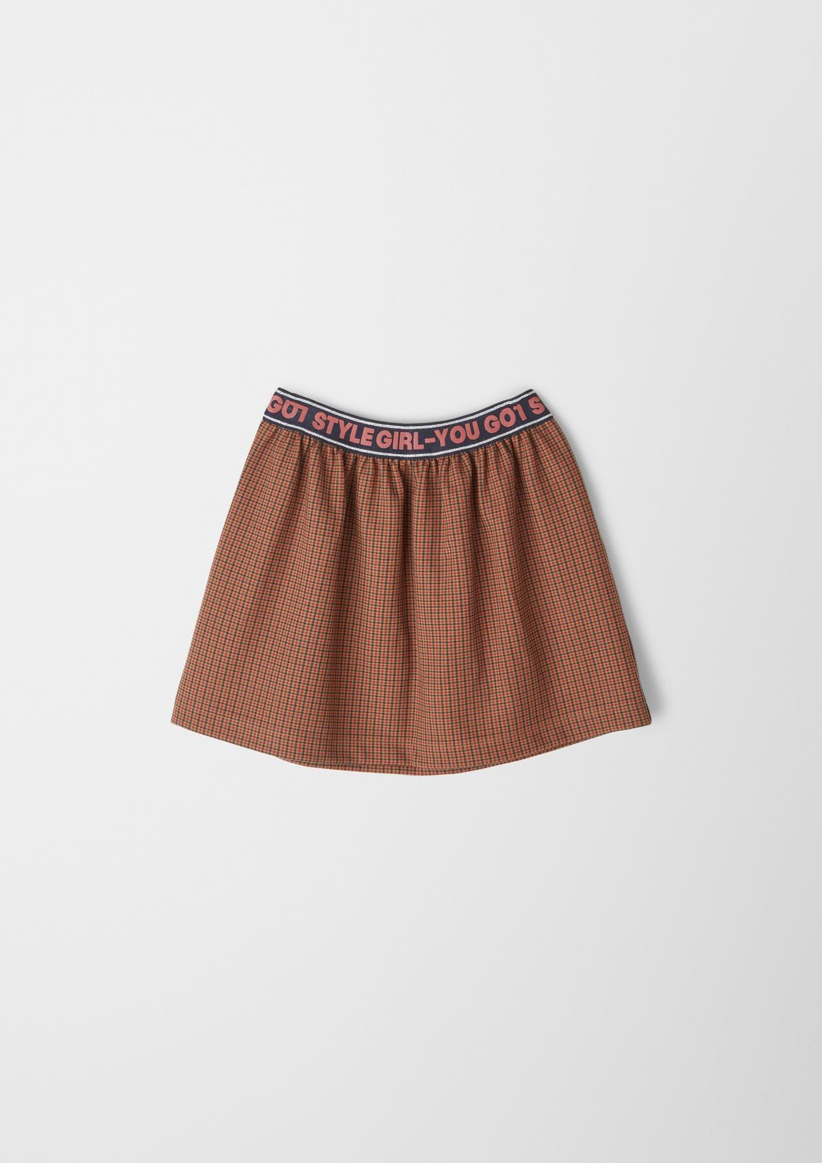 s.Oliver Check skirt with an elasticated waistband