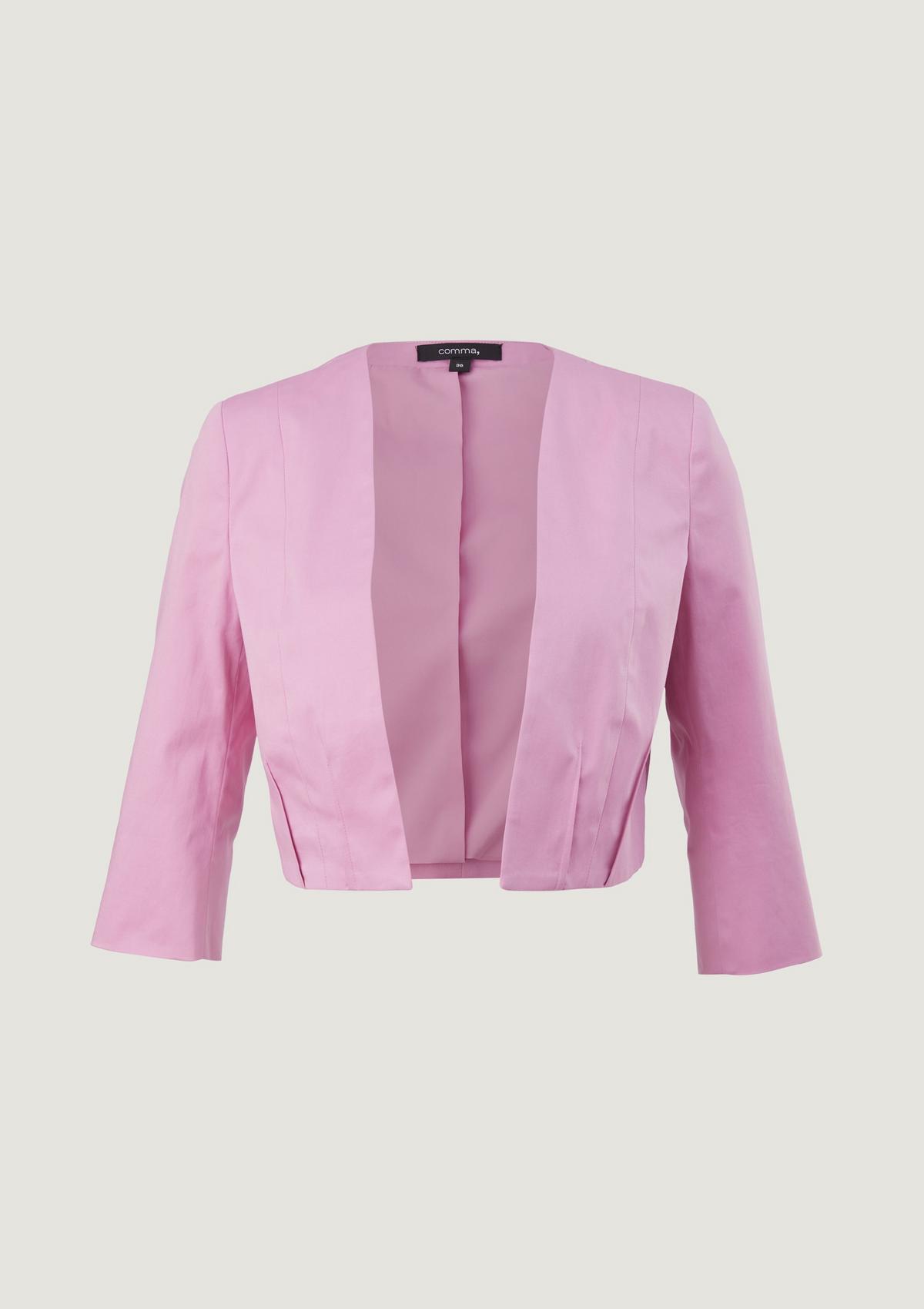 comma Cropped jacket in cotton satin
