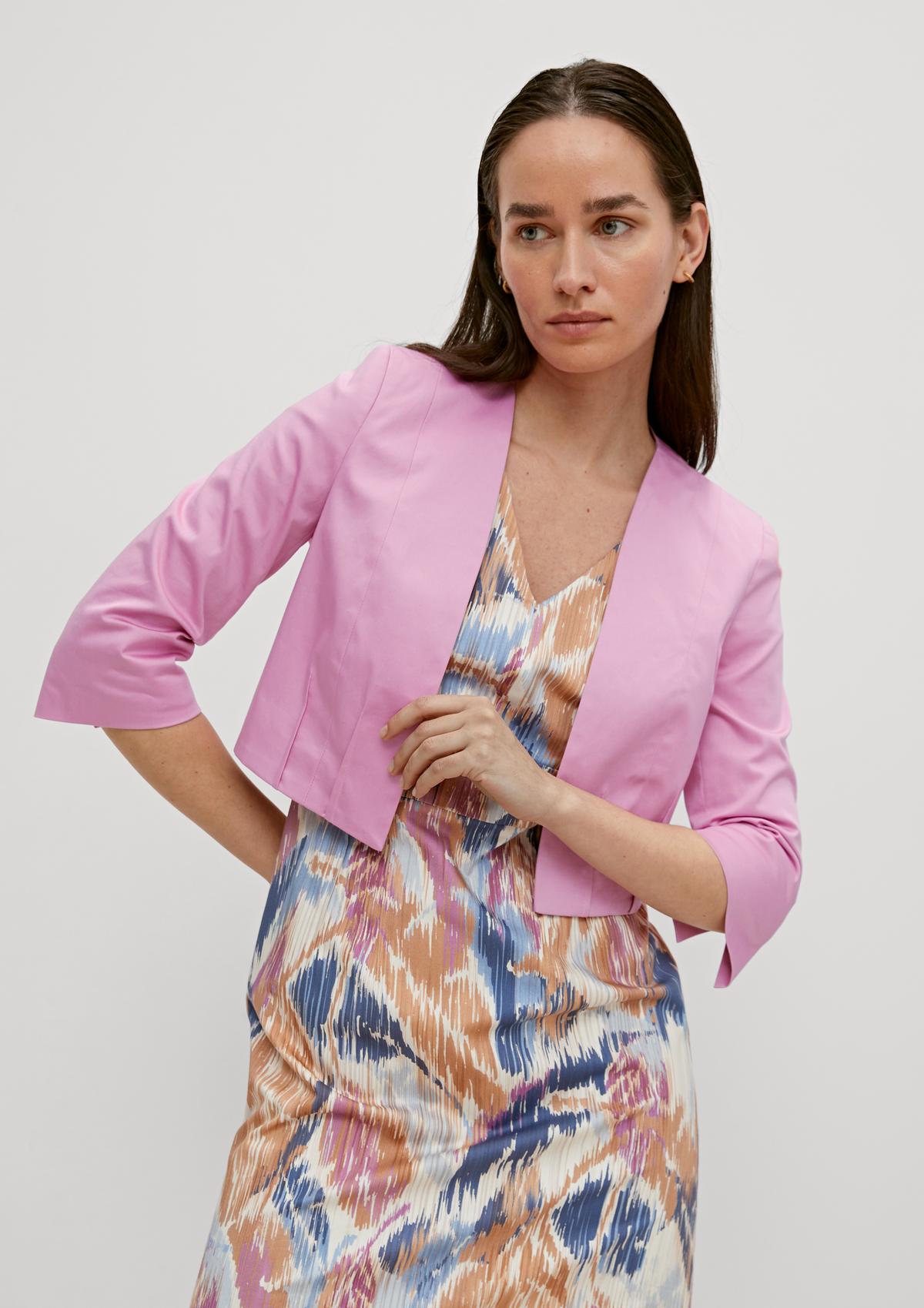 comma Cropped jacket in cotton satin