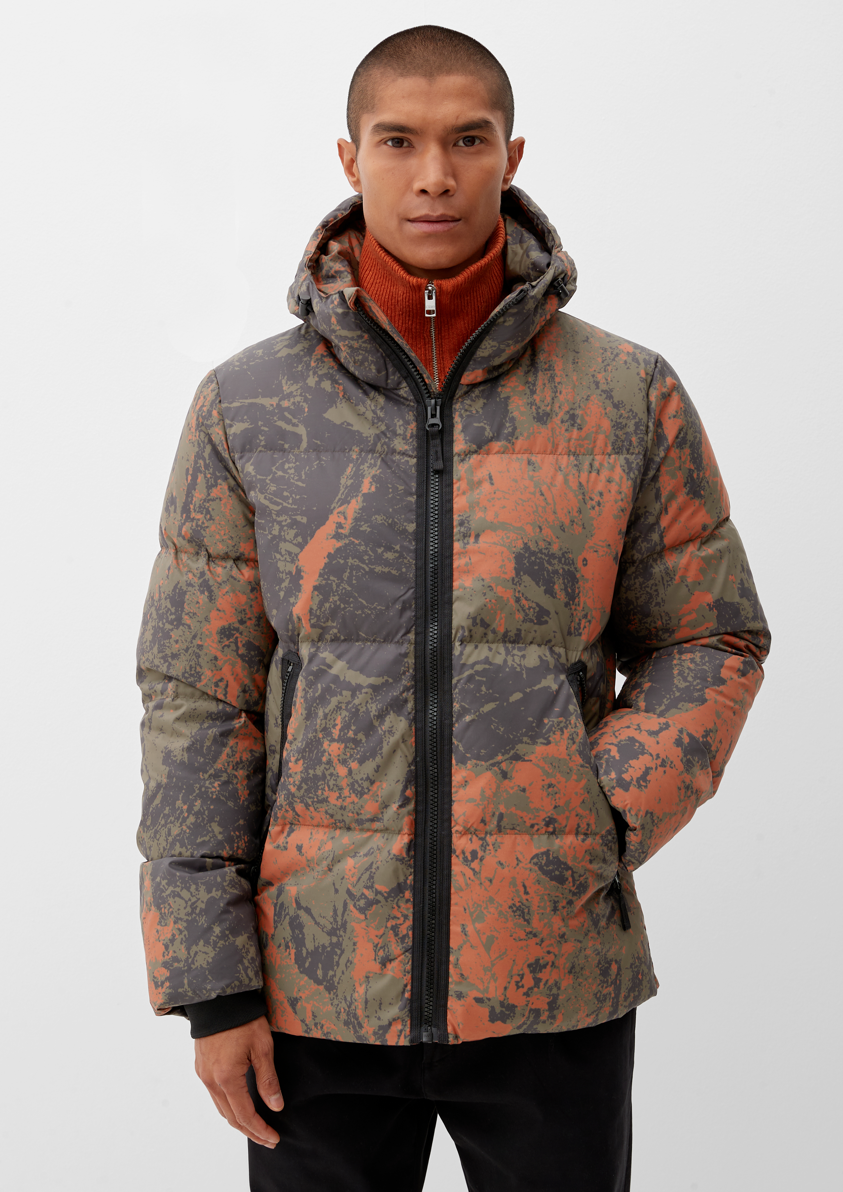 Quilted jacket with all-over pattern - terracotta | s.Oliver