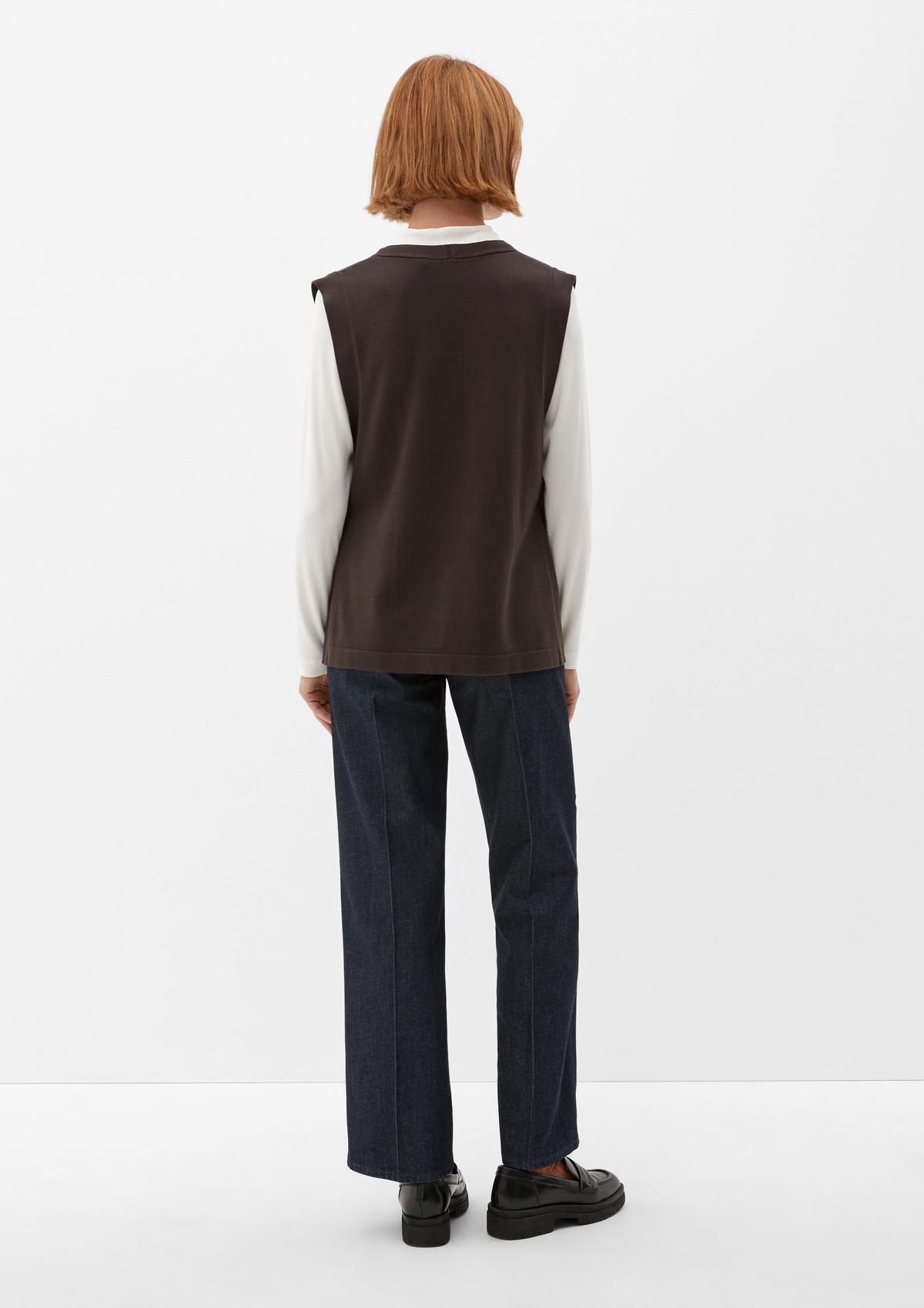 s.Oliver Knitted top with button fastening