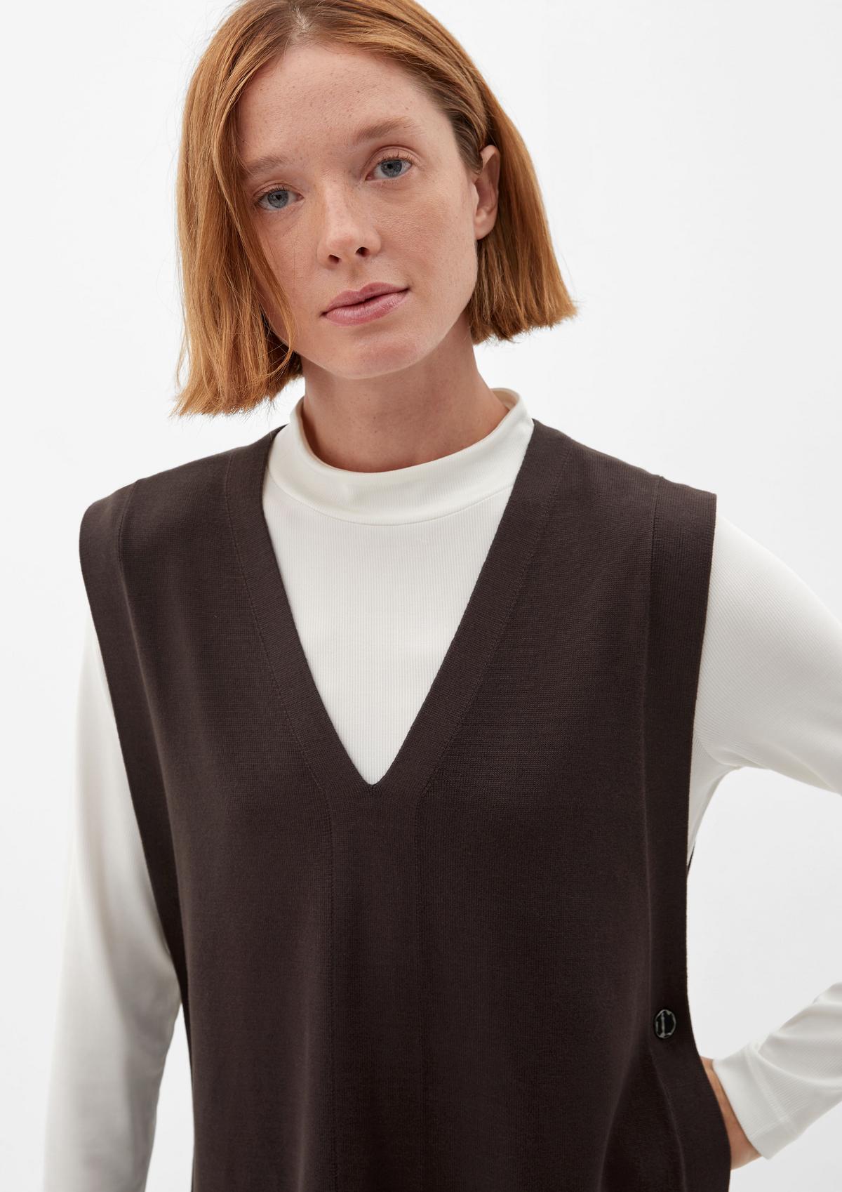 s.Oliver Knitted top with button fastening