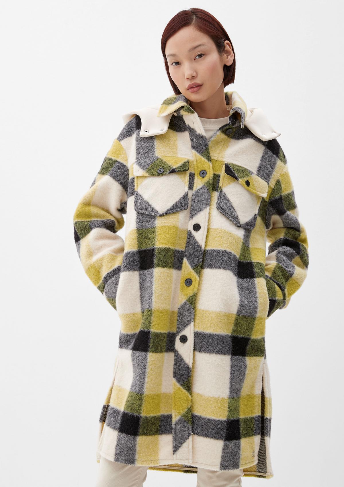 s.Oliver Wool blend coat with a detachable hood