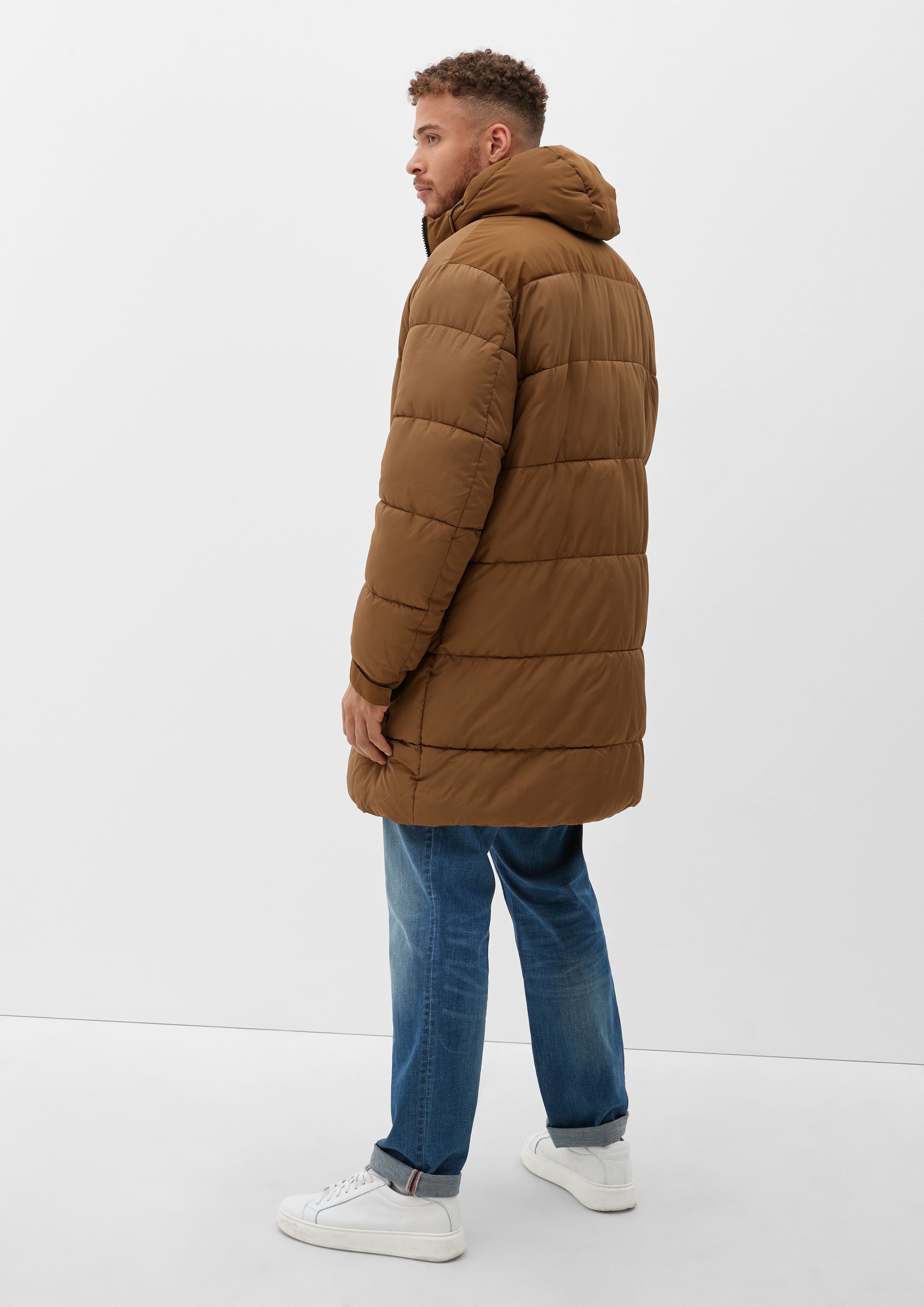 Warmly padded quilted coat - caramel | s.Oliver