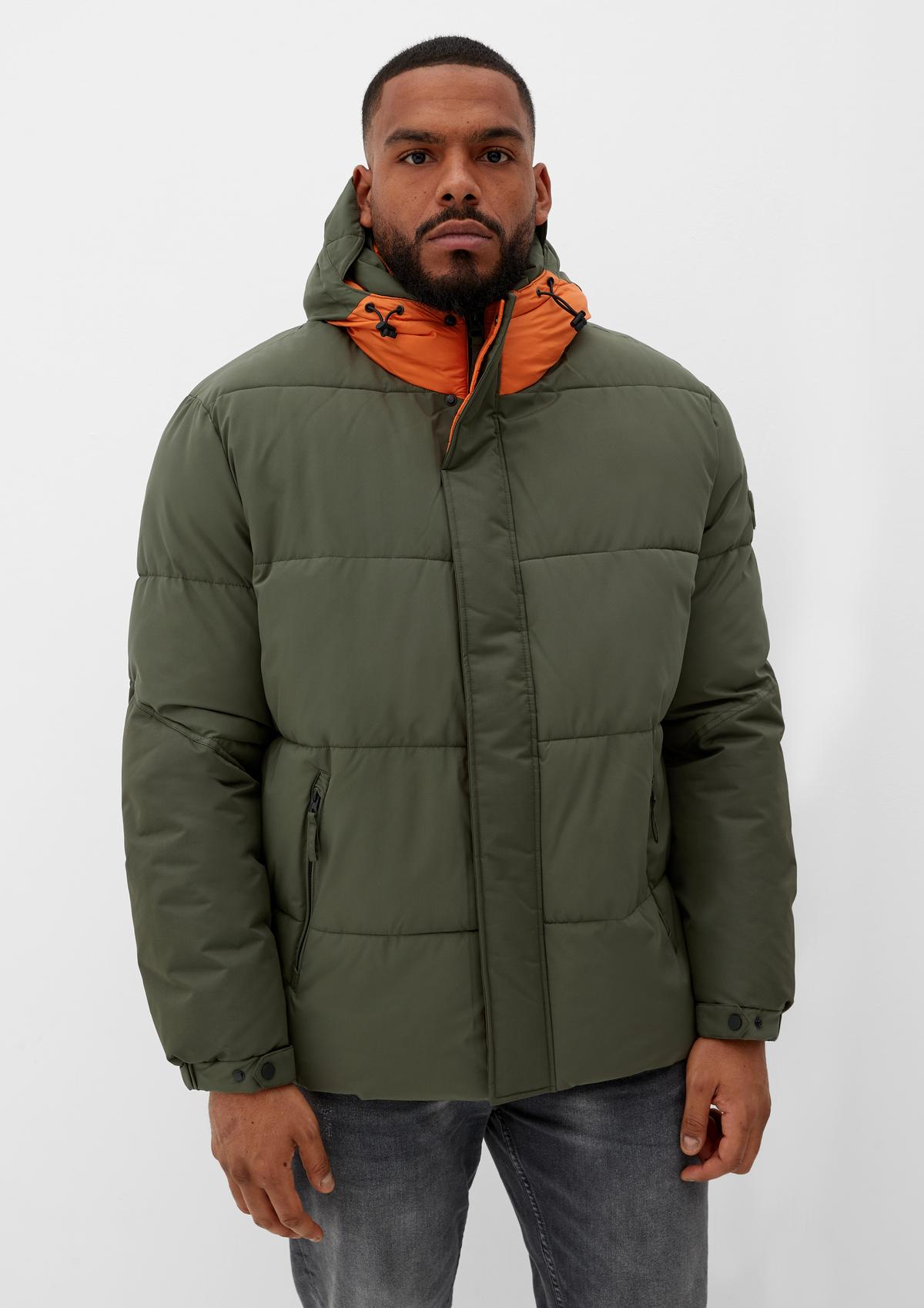 s.Oliver Quilted jacket with a logo detail