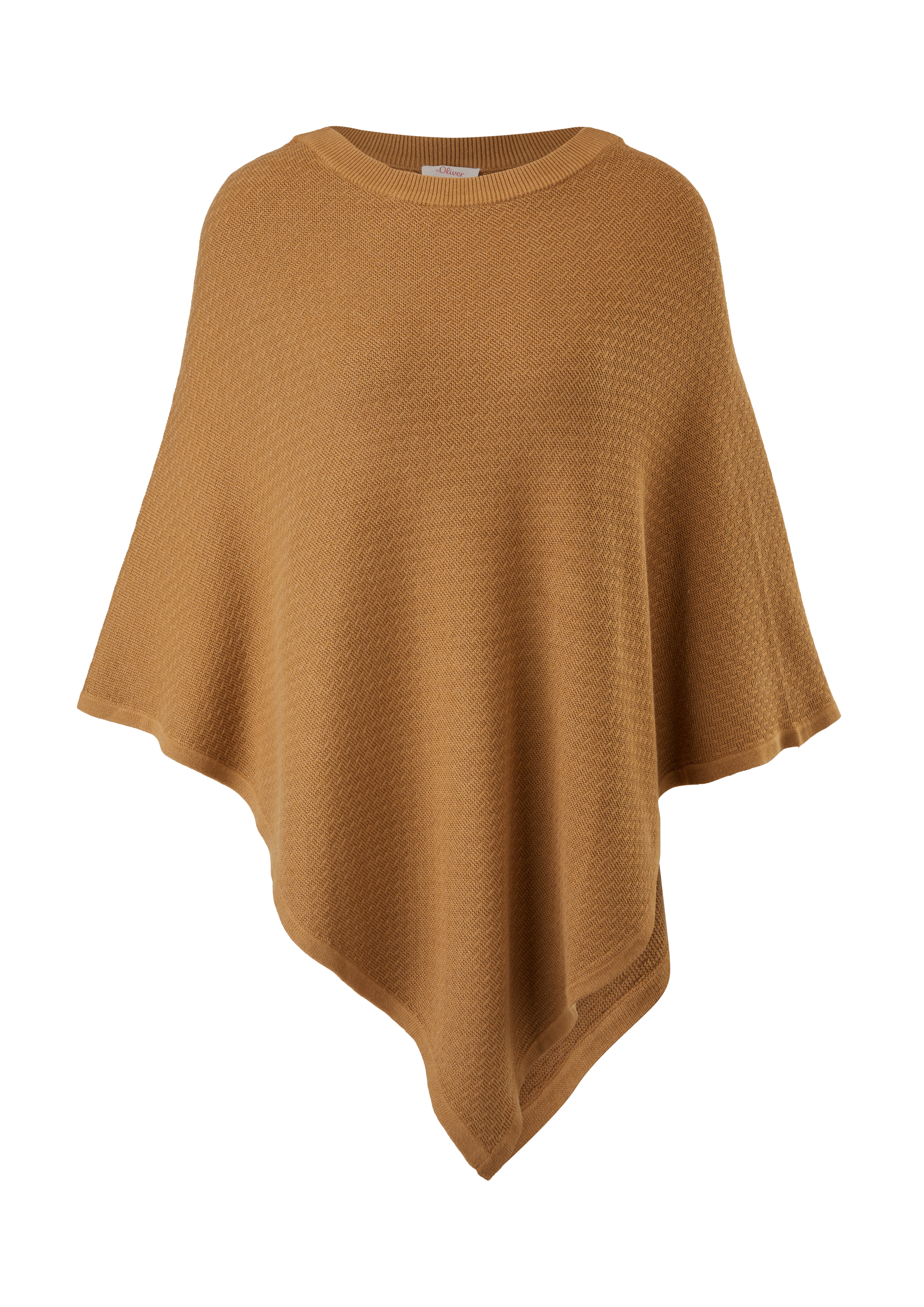 s.Oliver - Poncho aus Baumwollmix, Damen, braun