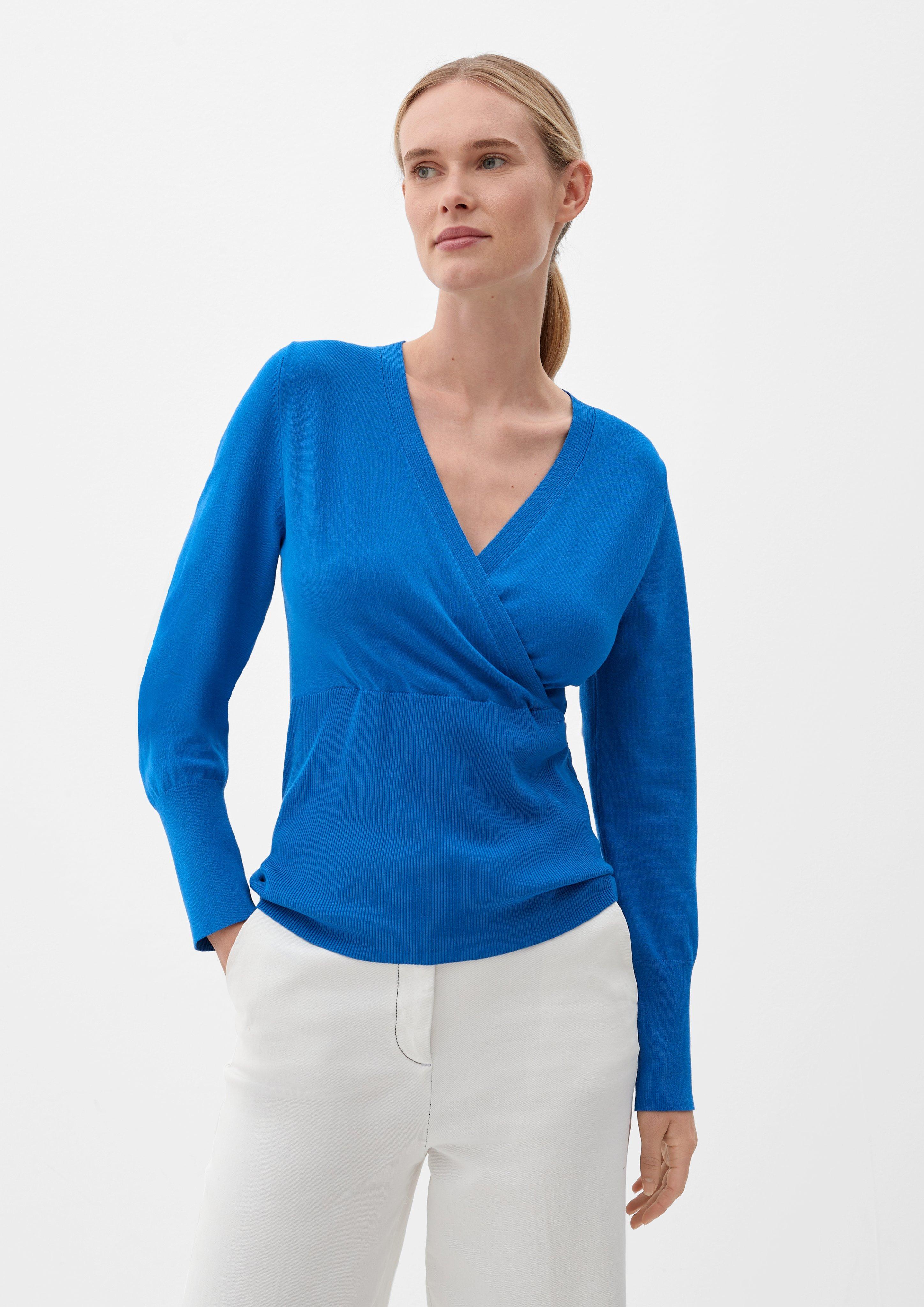 Jumper with a wrapover look ecru s.Oliver