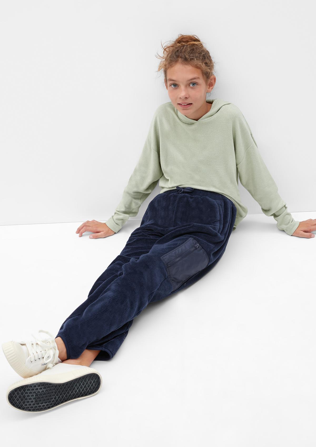 s.Oliver Regular: Jogg Pants aus Teddy-Plüsch