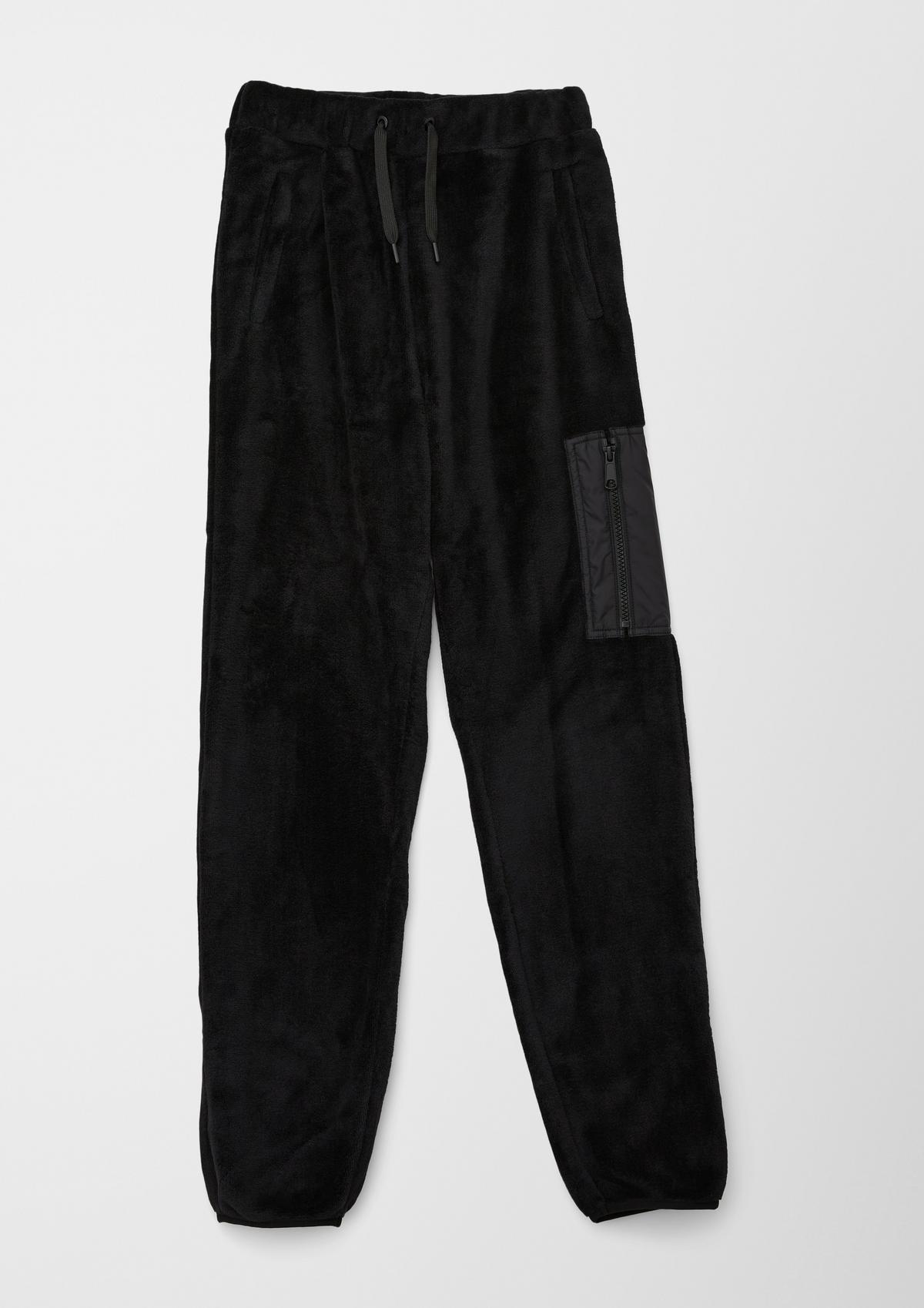 s.Oliver Regular fit: tracksuit bottoms made of teddy plush