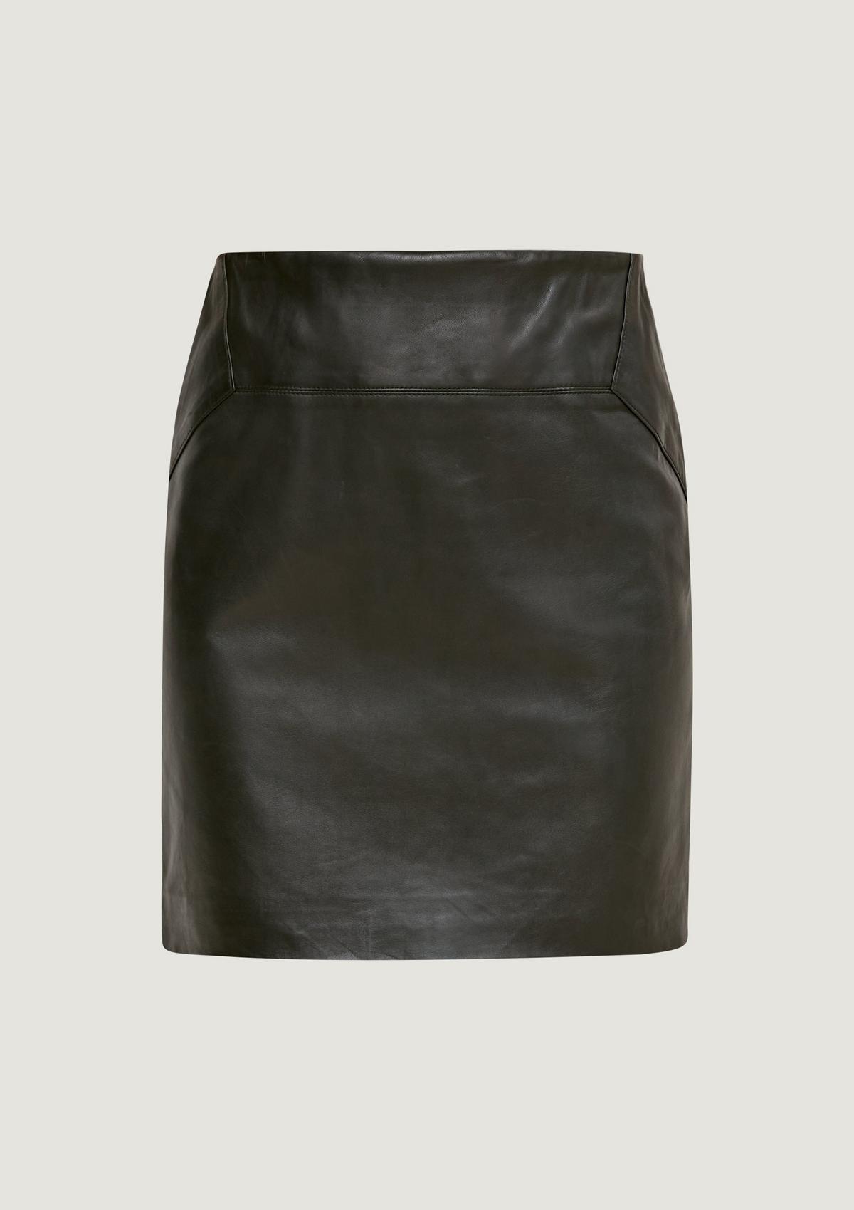 comma Genuine leather pencil skirt