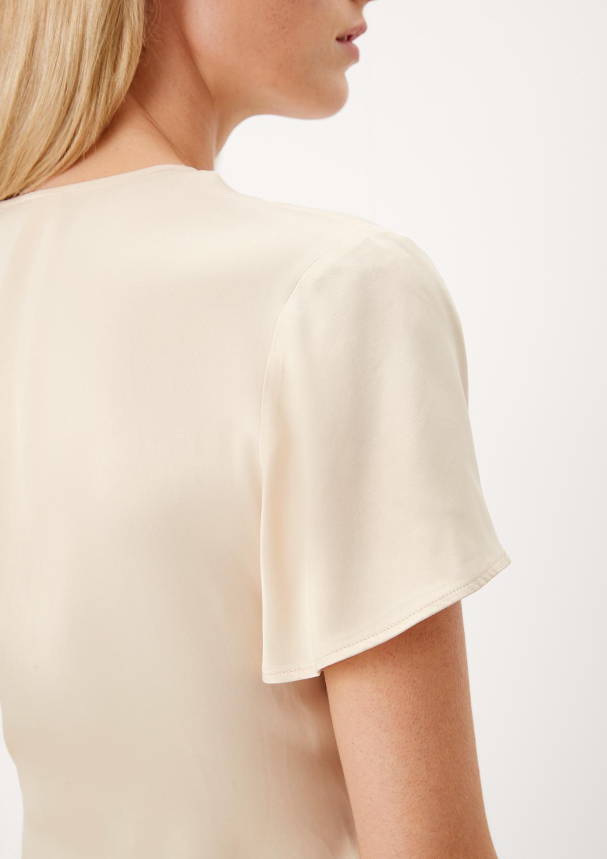 s.Oliver Satin blouse in a wrap-over look