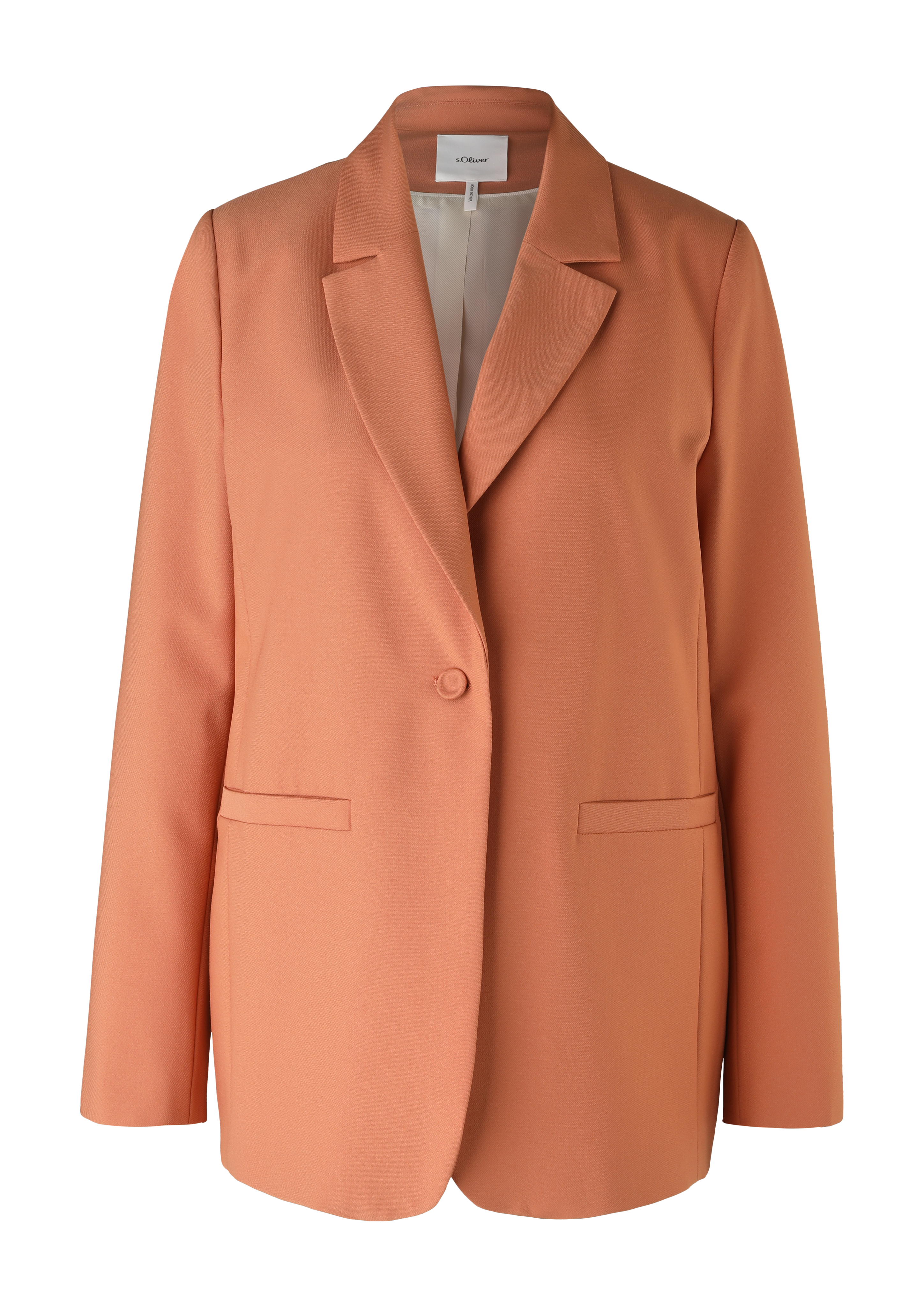 s.Oliver - Blazer in Crêpe-Qualität, Damen, Orange